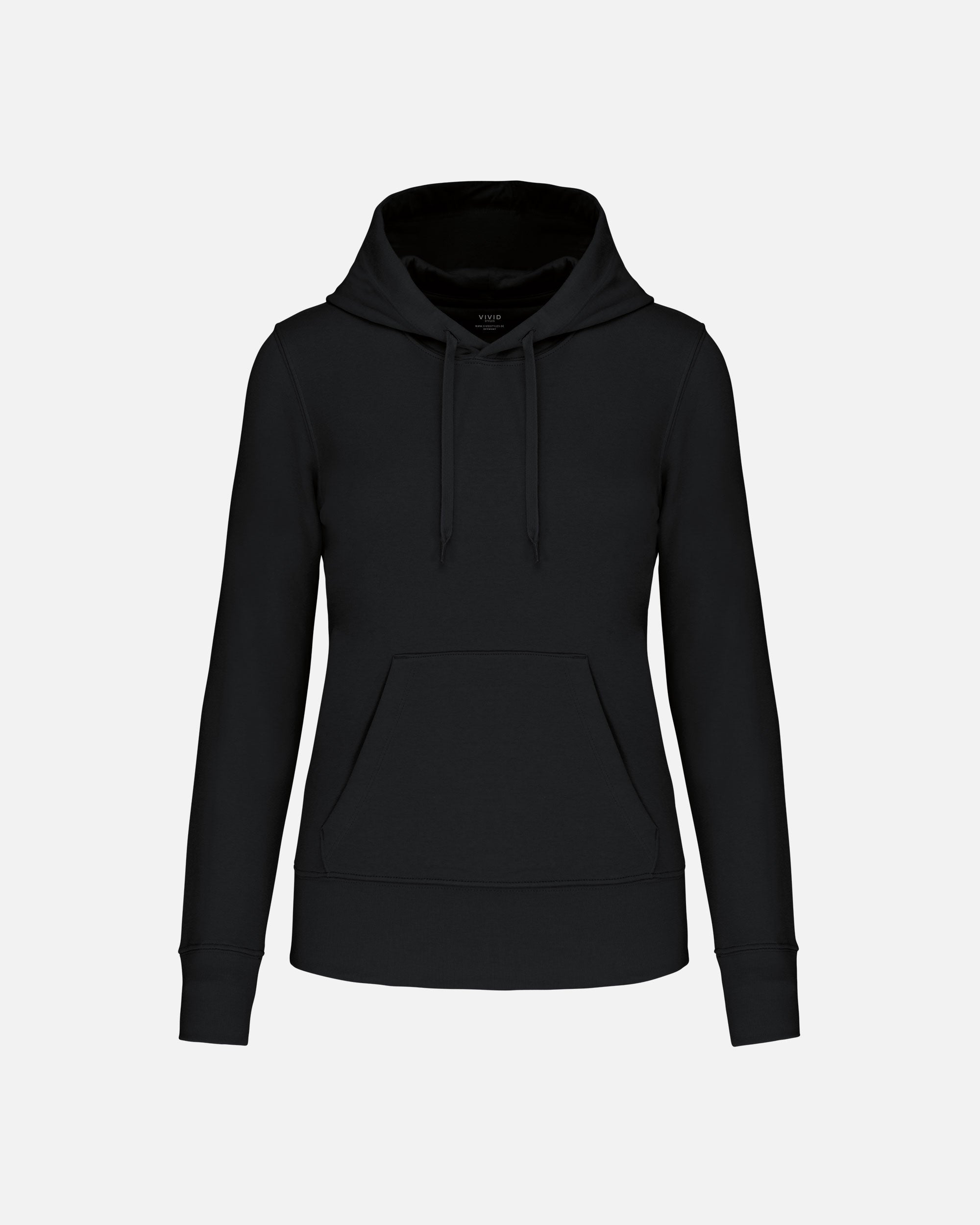 Klassisches Damen Kapuzensweatshirt Black von VIVID