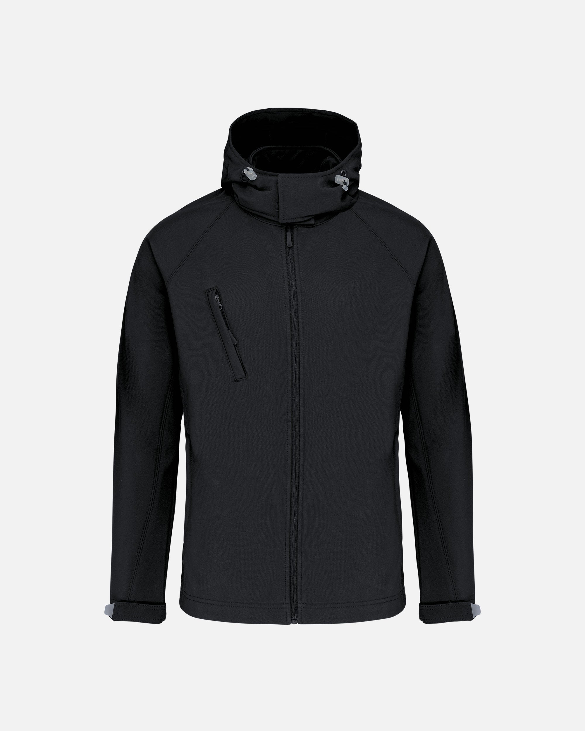 Herren Softshell Jacke mit abnehmbarer Kapuze Black von VIVID