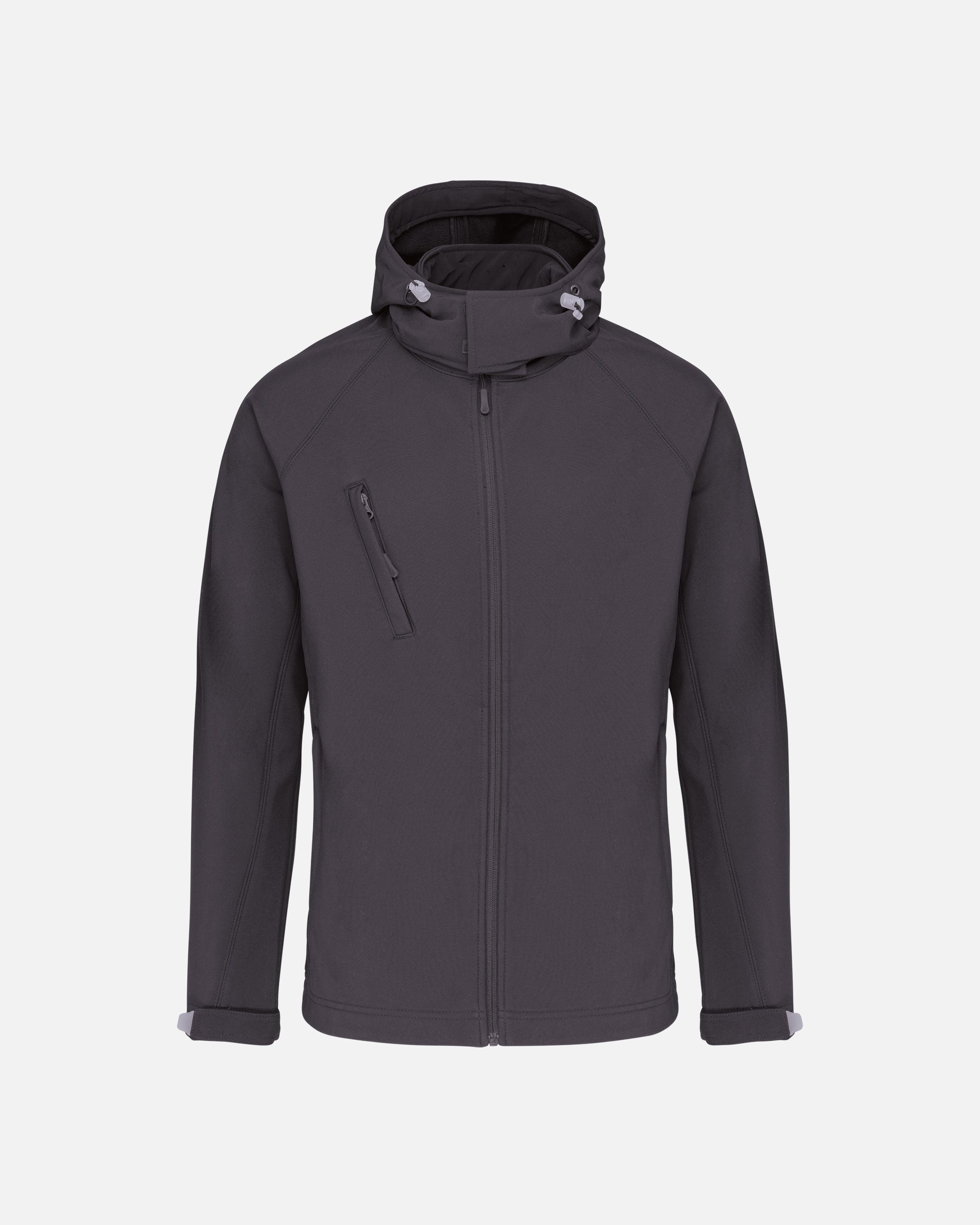 Herren Softshell Jacke mit abnehmbarer Kapuze Charcoal von VIVID
