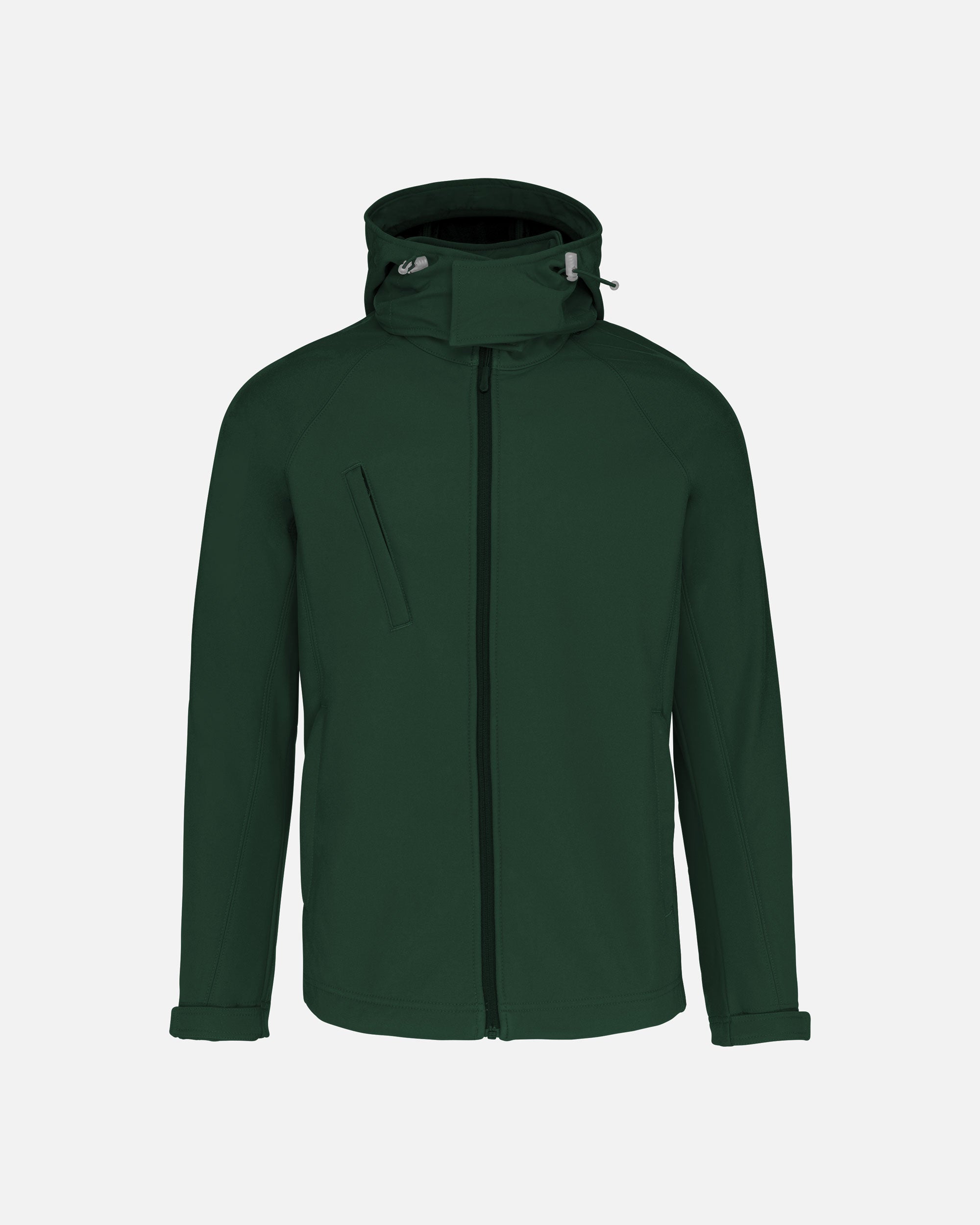 Herren Softshell Jacke mit abnehmbarer Kapuze Forest Green von VIVID