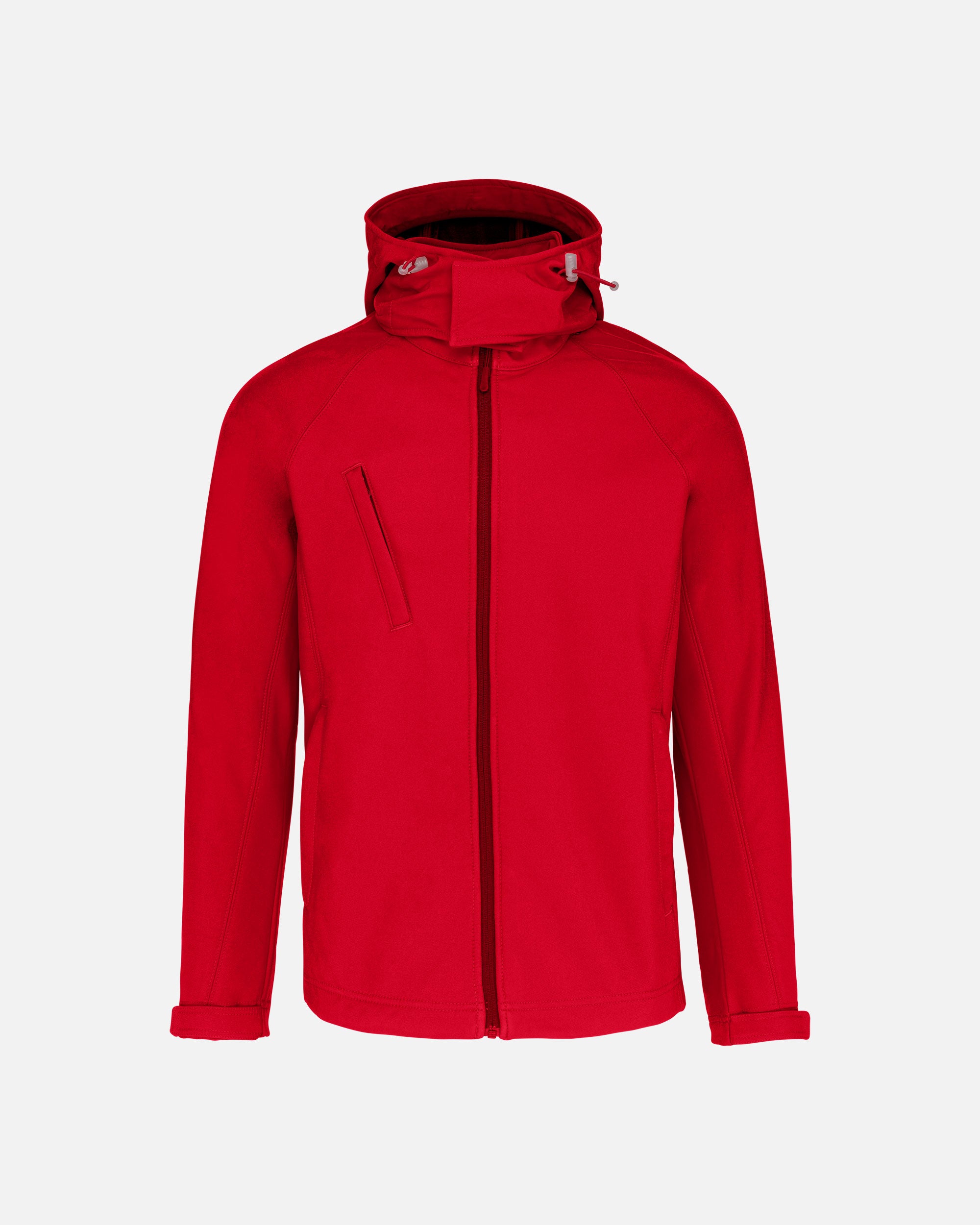 Herren Softshell Jacke mit abnehmbarer Kapuze Fire Red von VIVID
