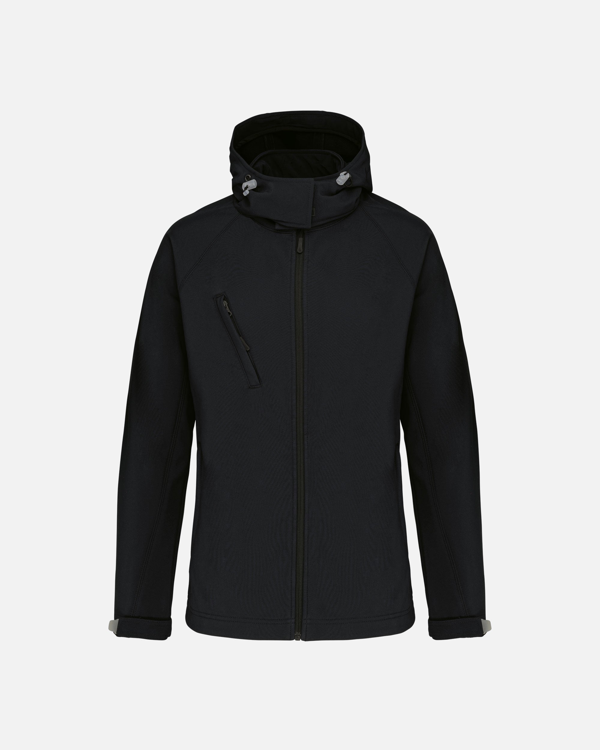 Damen Softshell Jacke mit abnehmbarer Kapuze Black von VIVID
