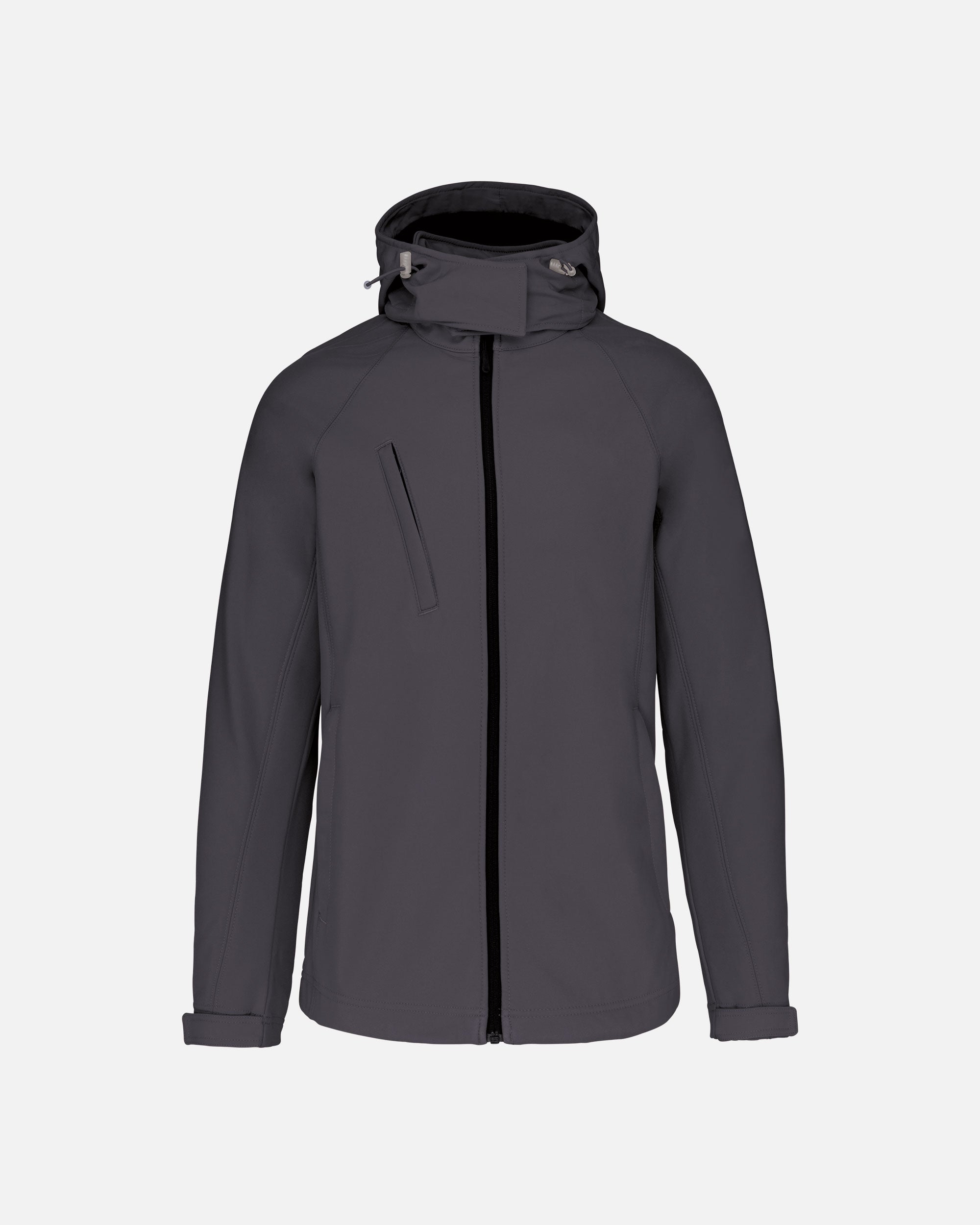 Damen Softshell Jacke mit abnehmbarer Kapuze Charcoal von VIVID