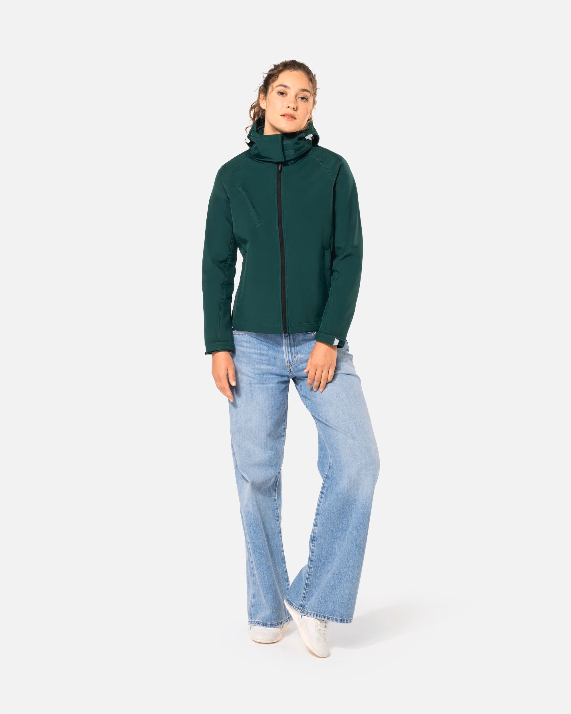 Damen Softshell Jacke mit abnehmbarer Kapuze von VIVID