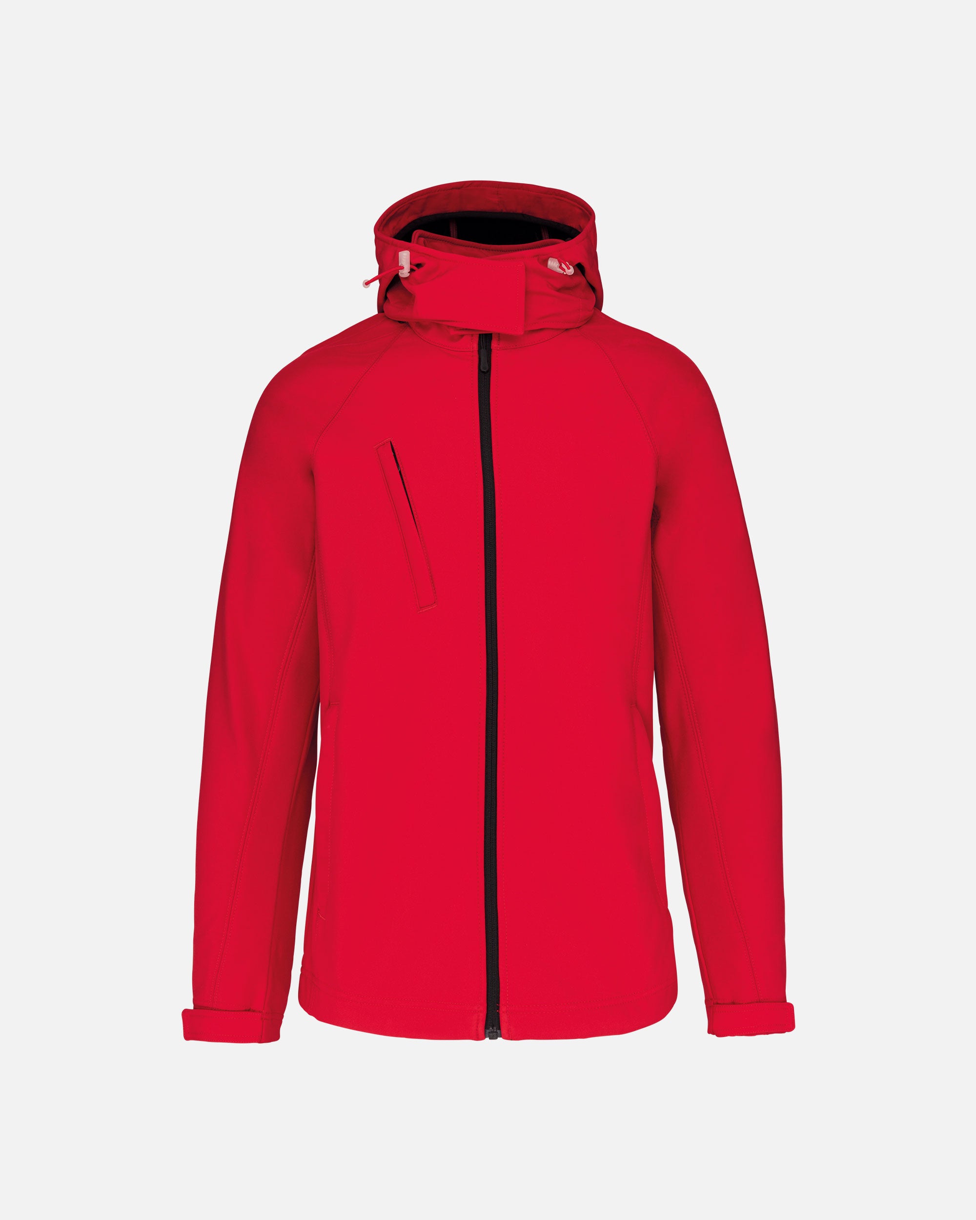Damen Softshell Jacke mit abnehmbarer Kapuze Fire Red von VIVID