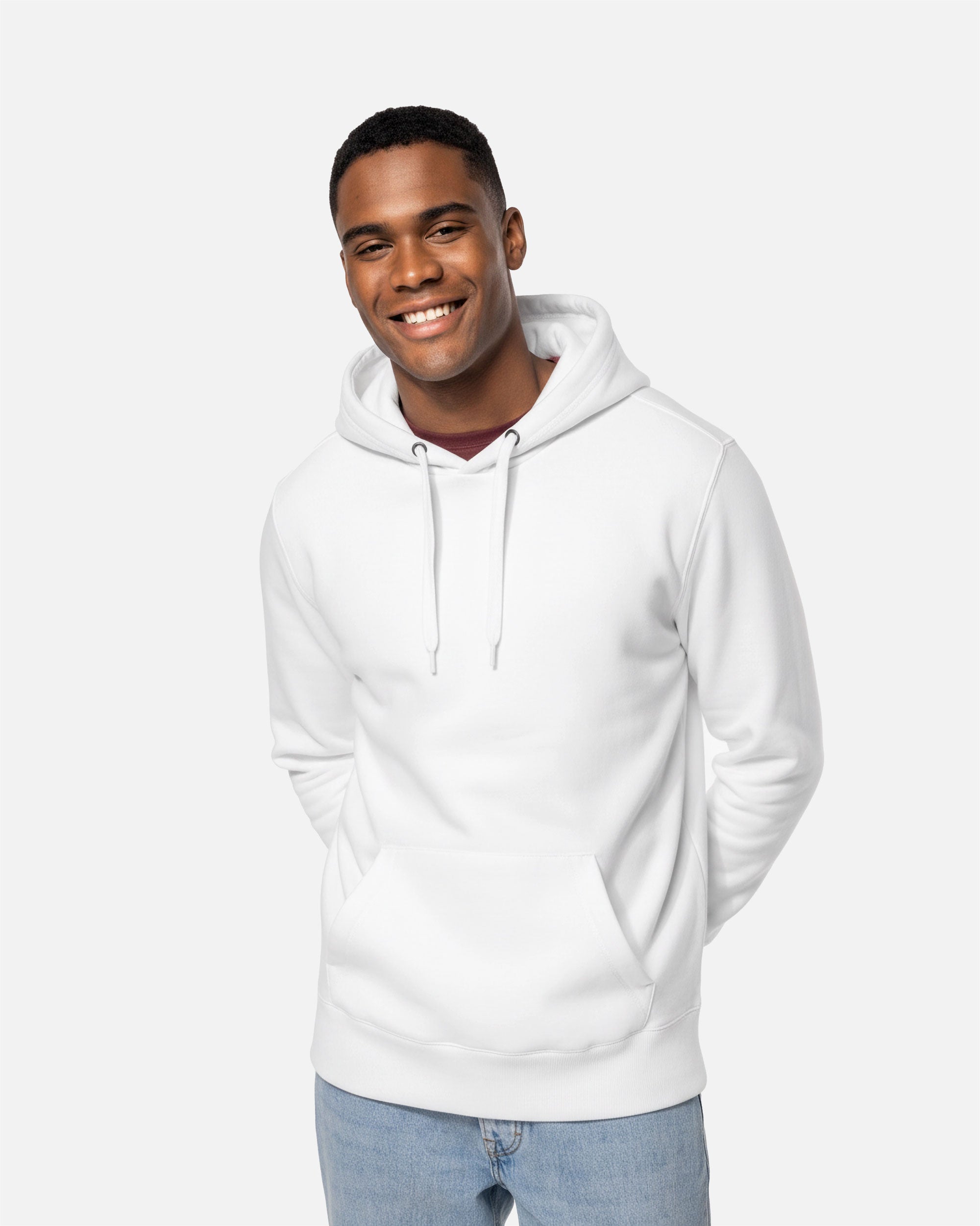 Schweres Unisex Kapuzensweatshirt 2.0 White von VIVID