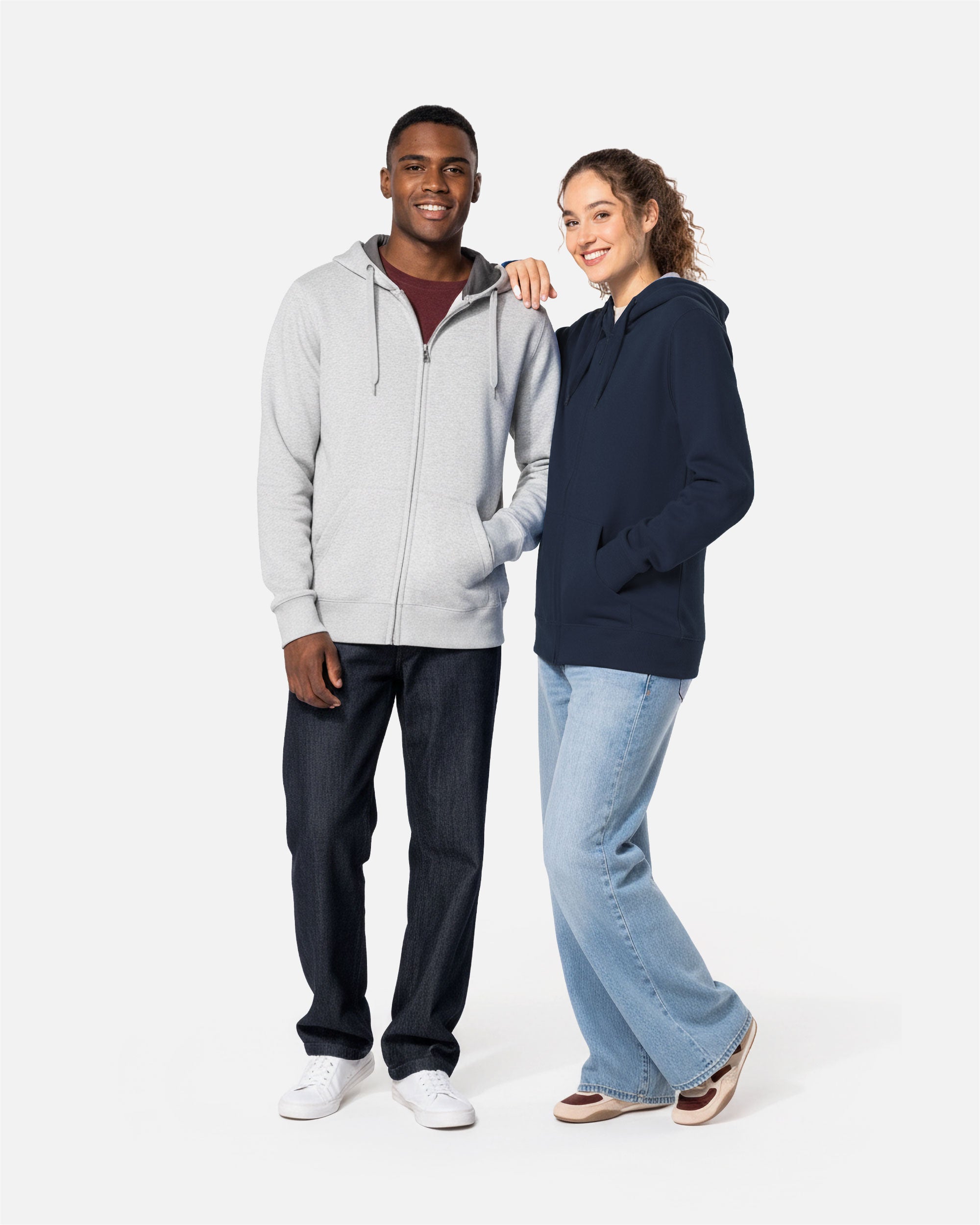 Schweres Unisex Zip Kapuzensweatshirt von VIVID