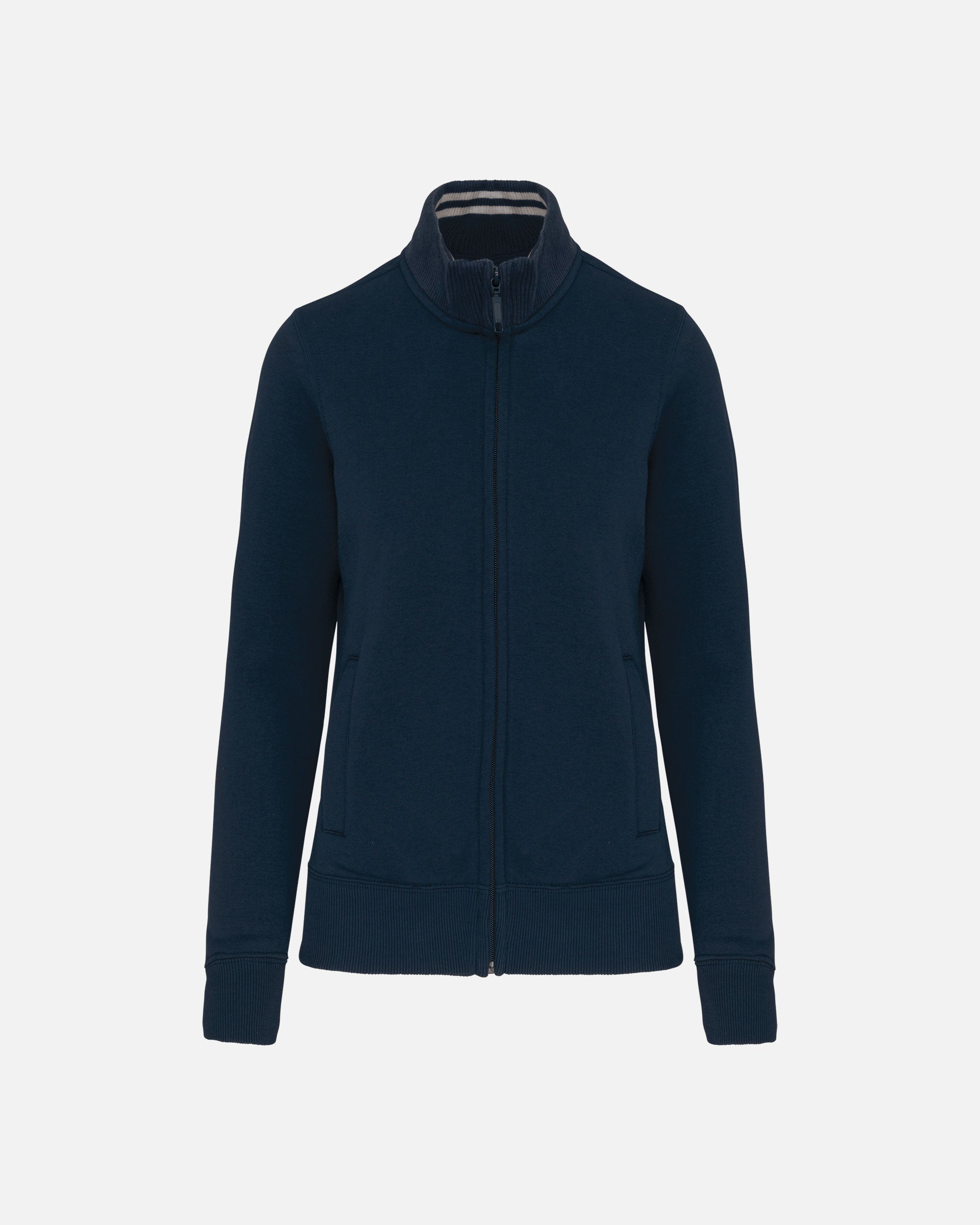Schweres Damen Fleece 1/4 Zip Sweatshirt Navy Blue von VIVID