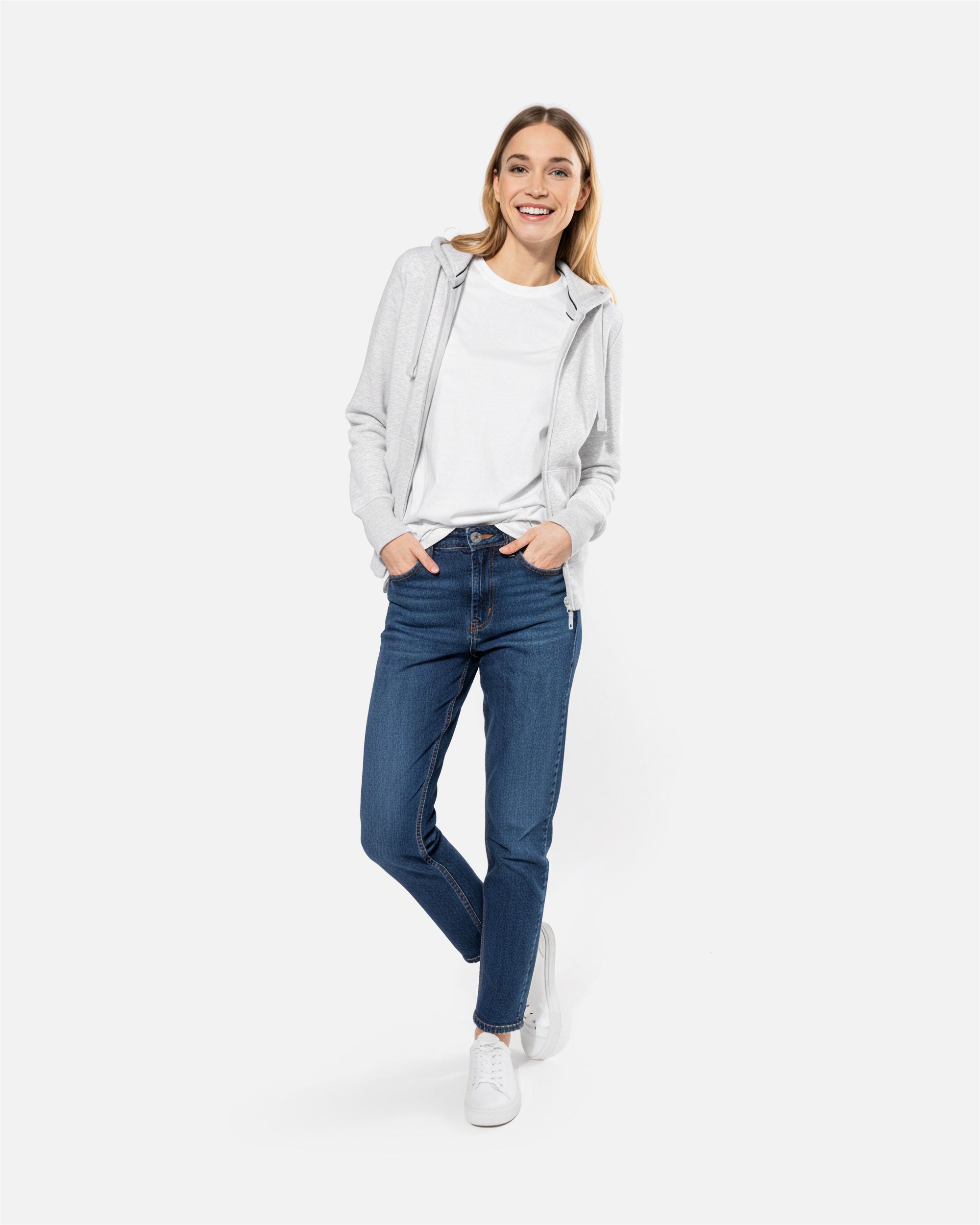 Damen Zip Kapuzensweatshirt von VIVID
