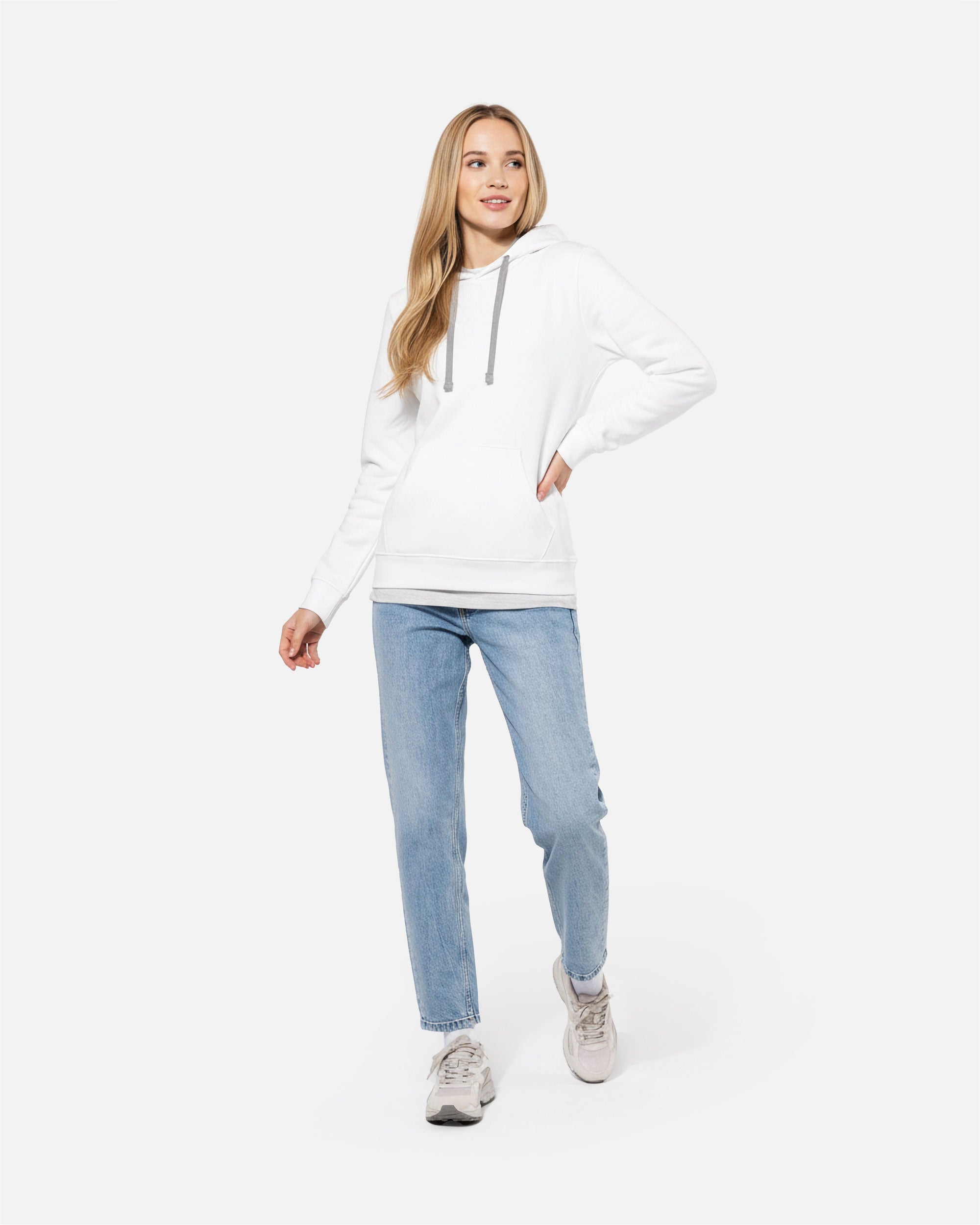 Zweifarbiges Damen Kapuzensweatshirt von VIVID