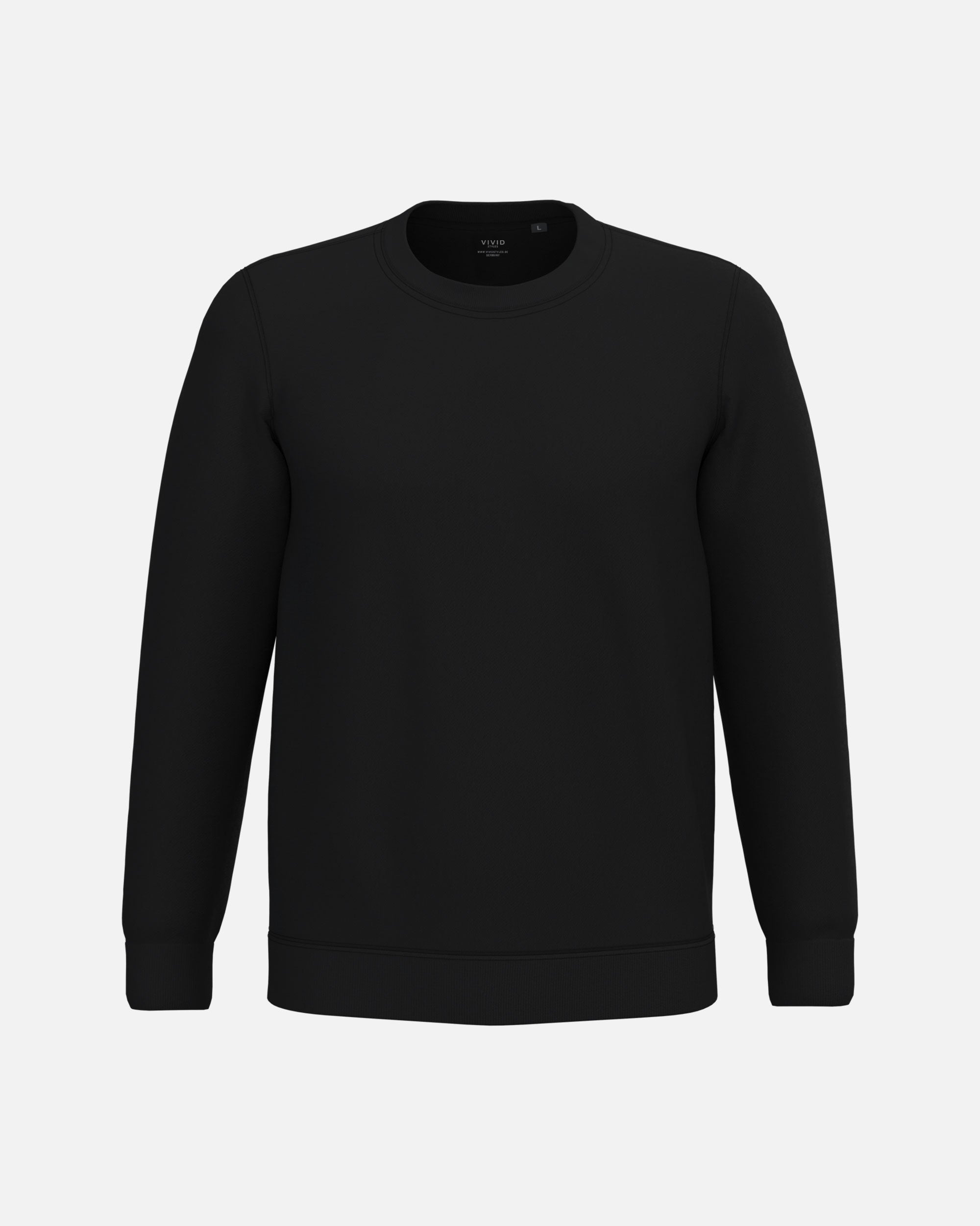 Herren Basic Sweatshirt Black von VIVID