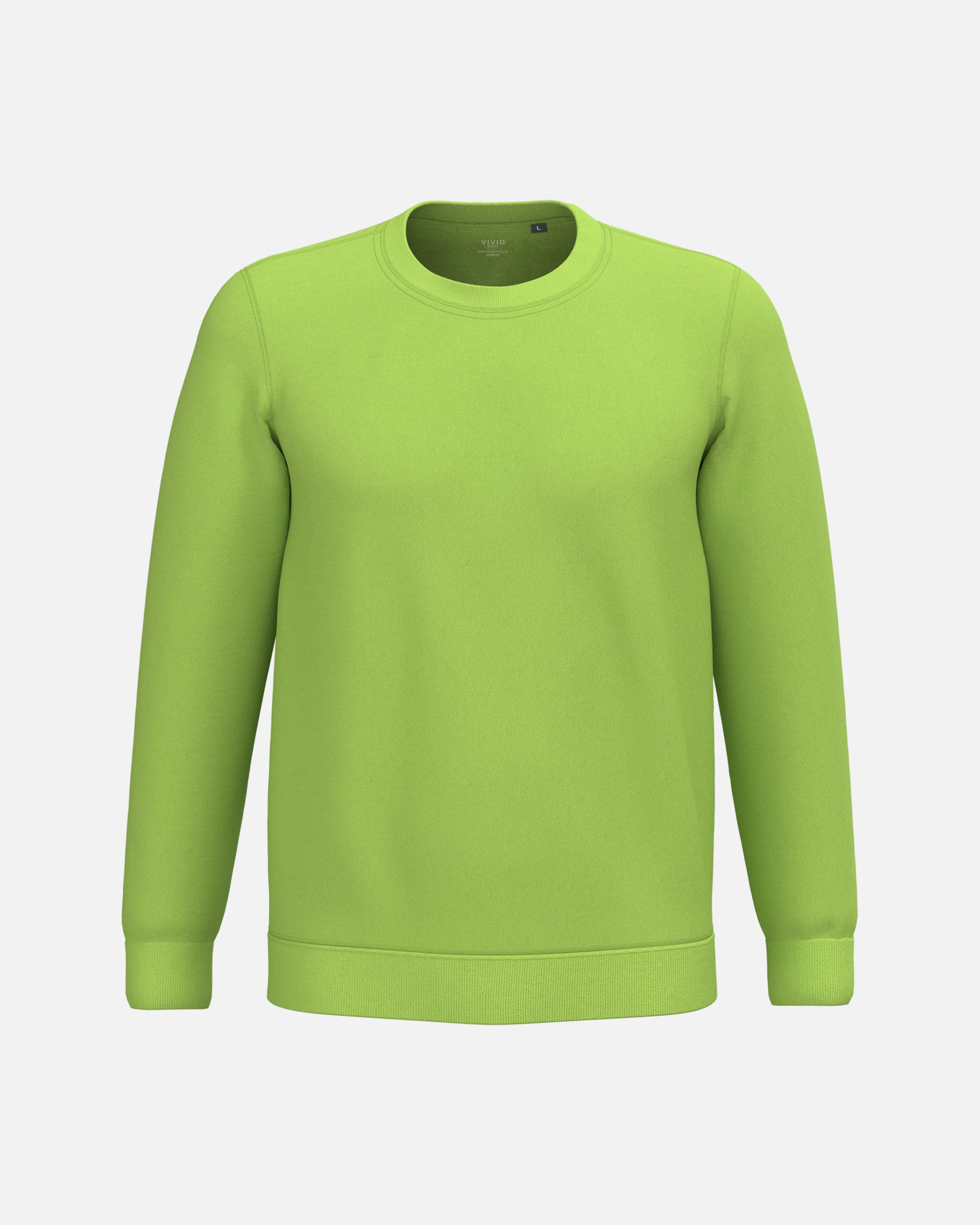 Herren Basic Sweatshirt Lime Green von VIVID