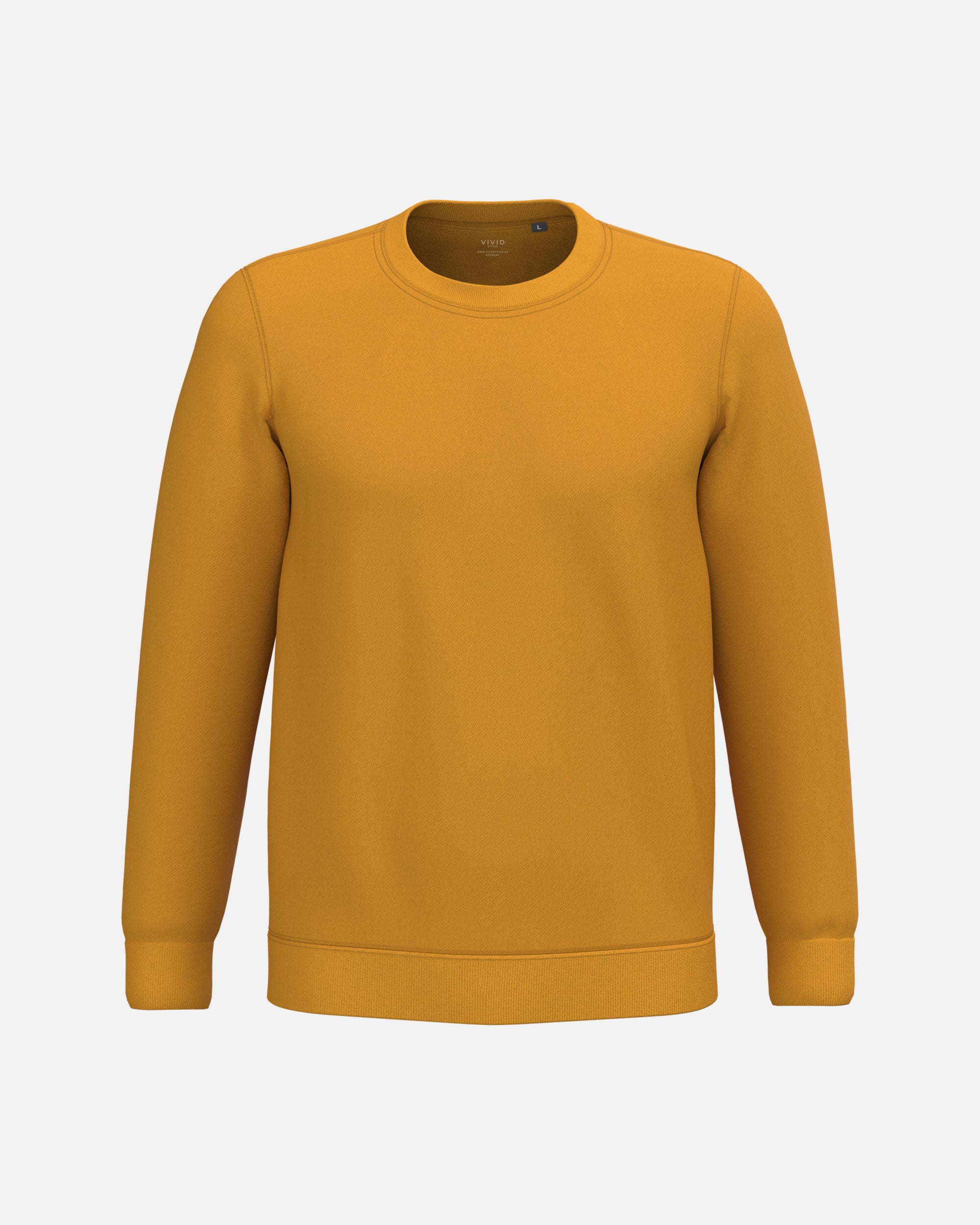 Herren Basic Sweatshirt Mustard von VIVID