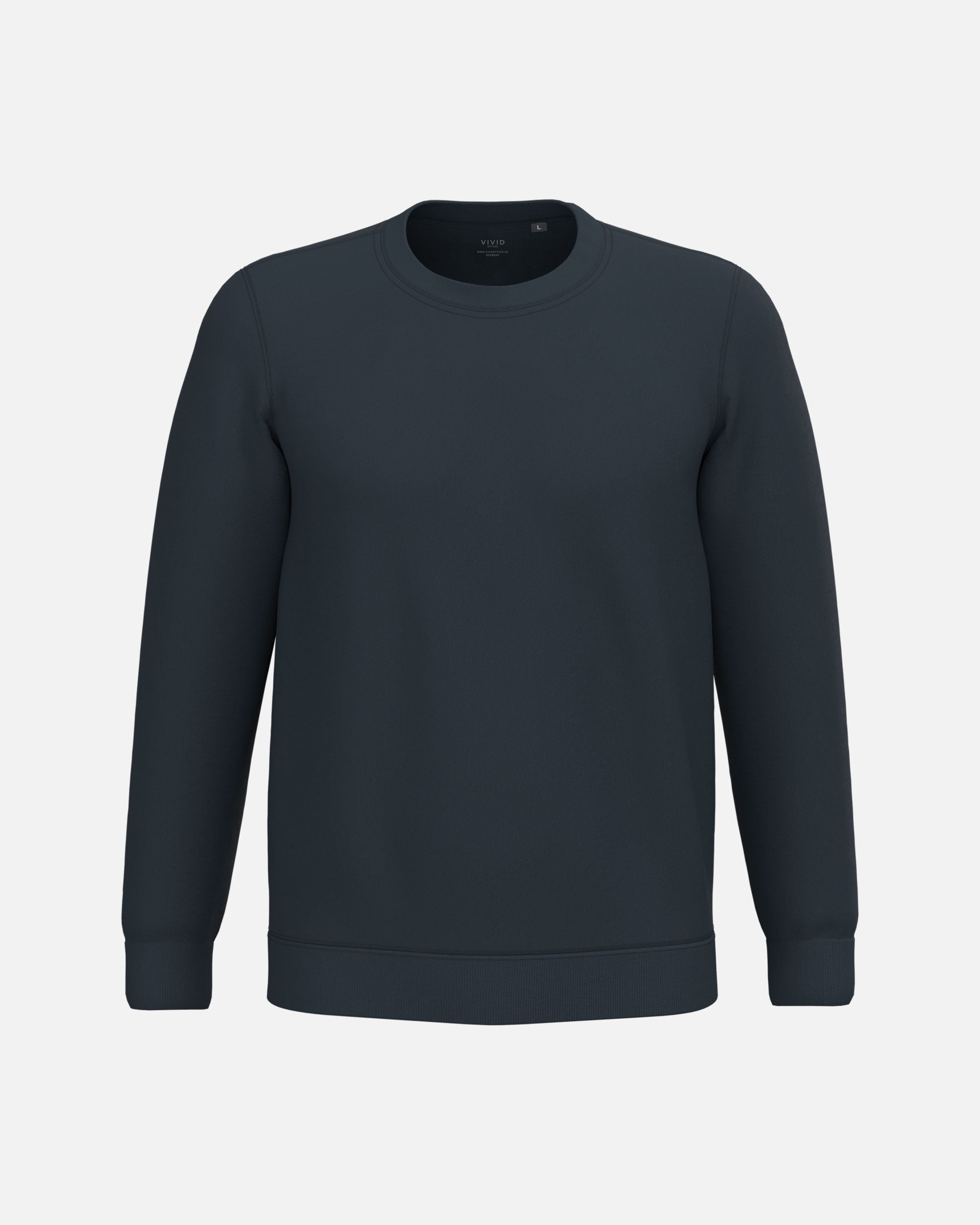 Herren Basic Sweatshirt Navy Blue von VIVID