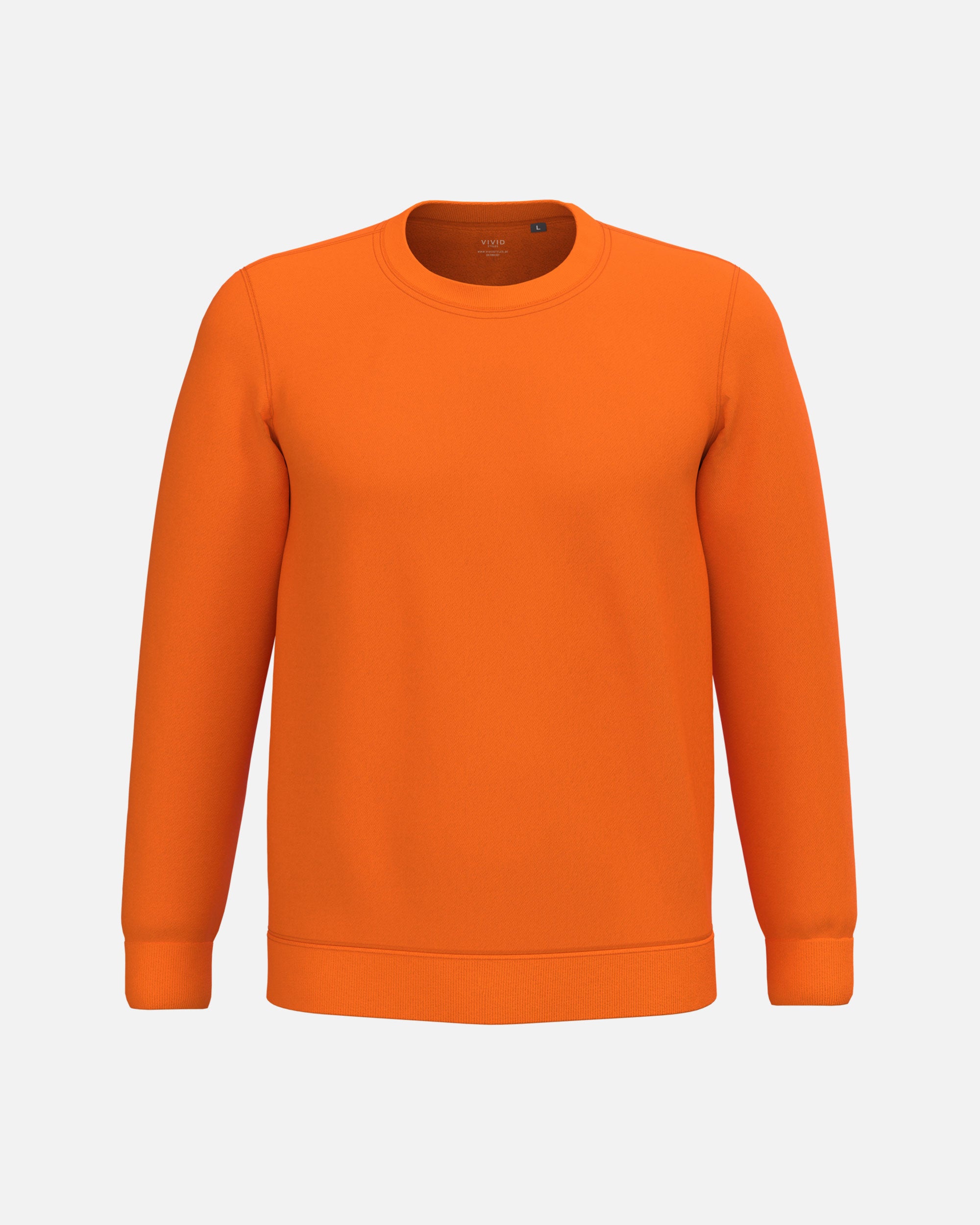Herren Basic Sweatshirt Orange von VIVID