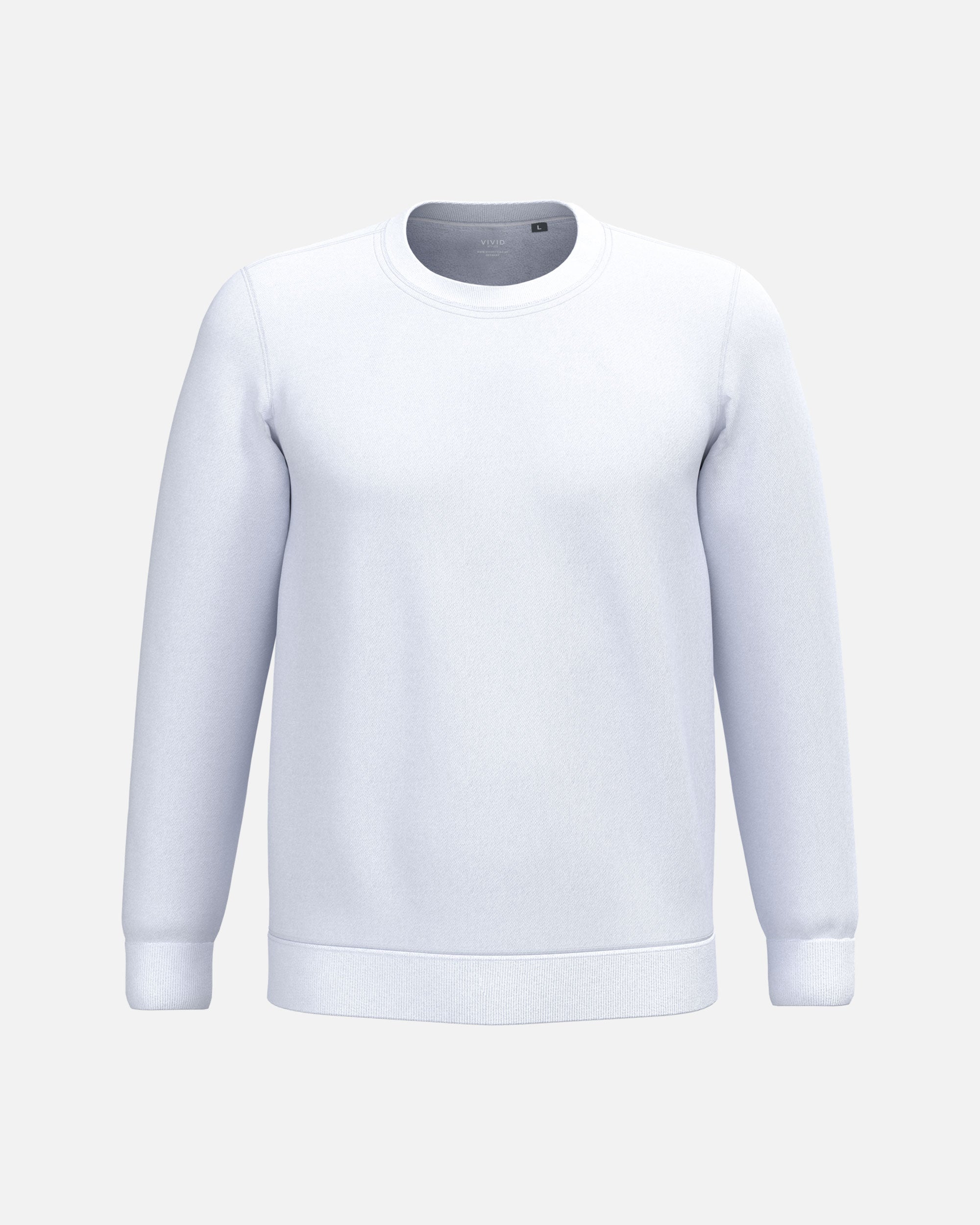 Herren Basic Sweatshirt White von VIVID
