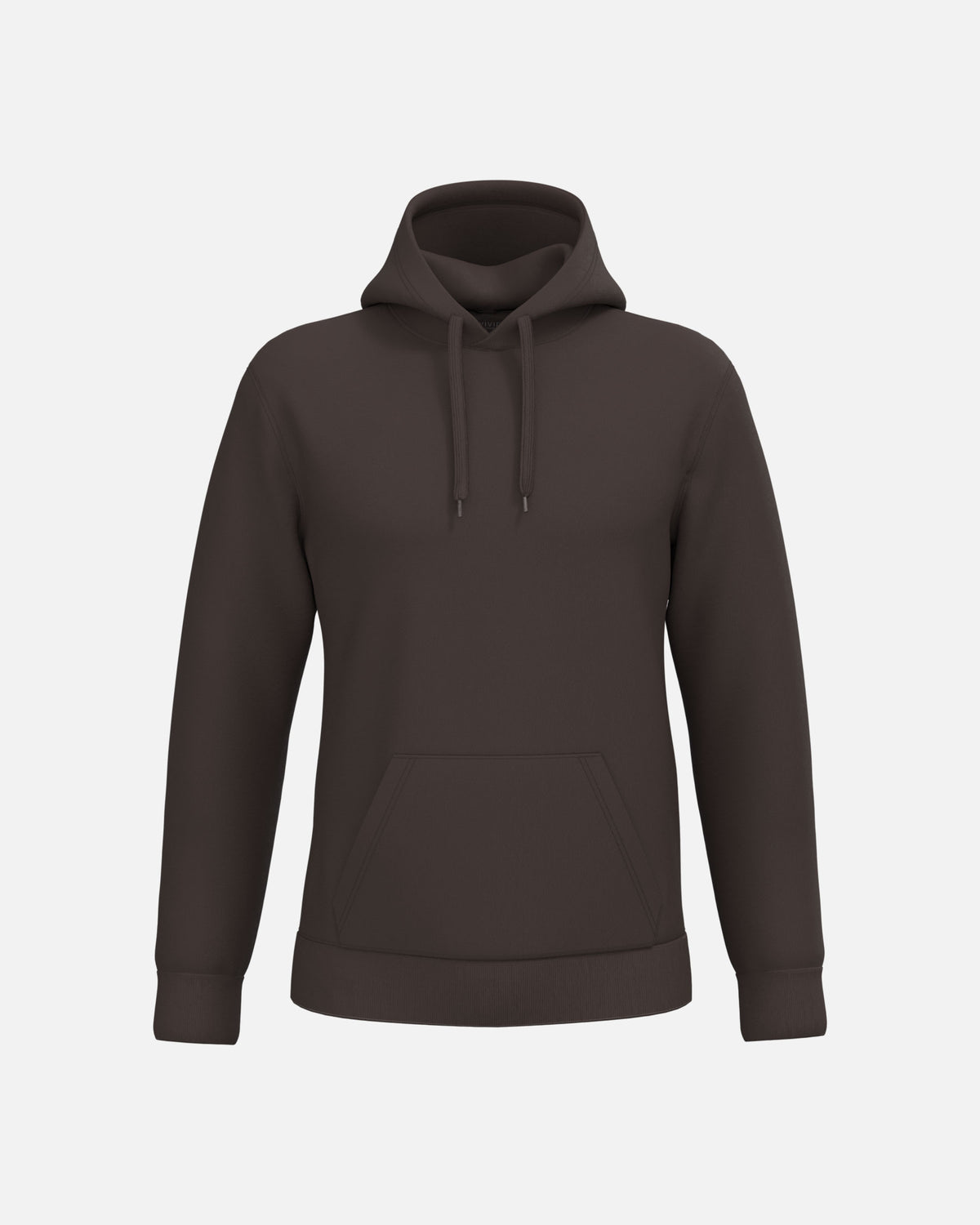 Herren Basic Kapuzensweatshirt Chocolate Brown von VIVID