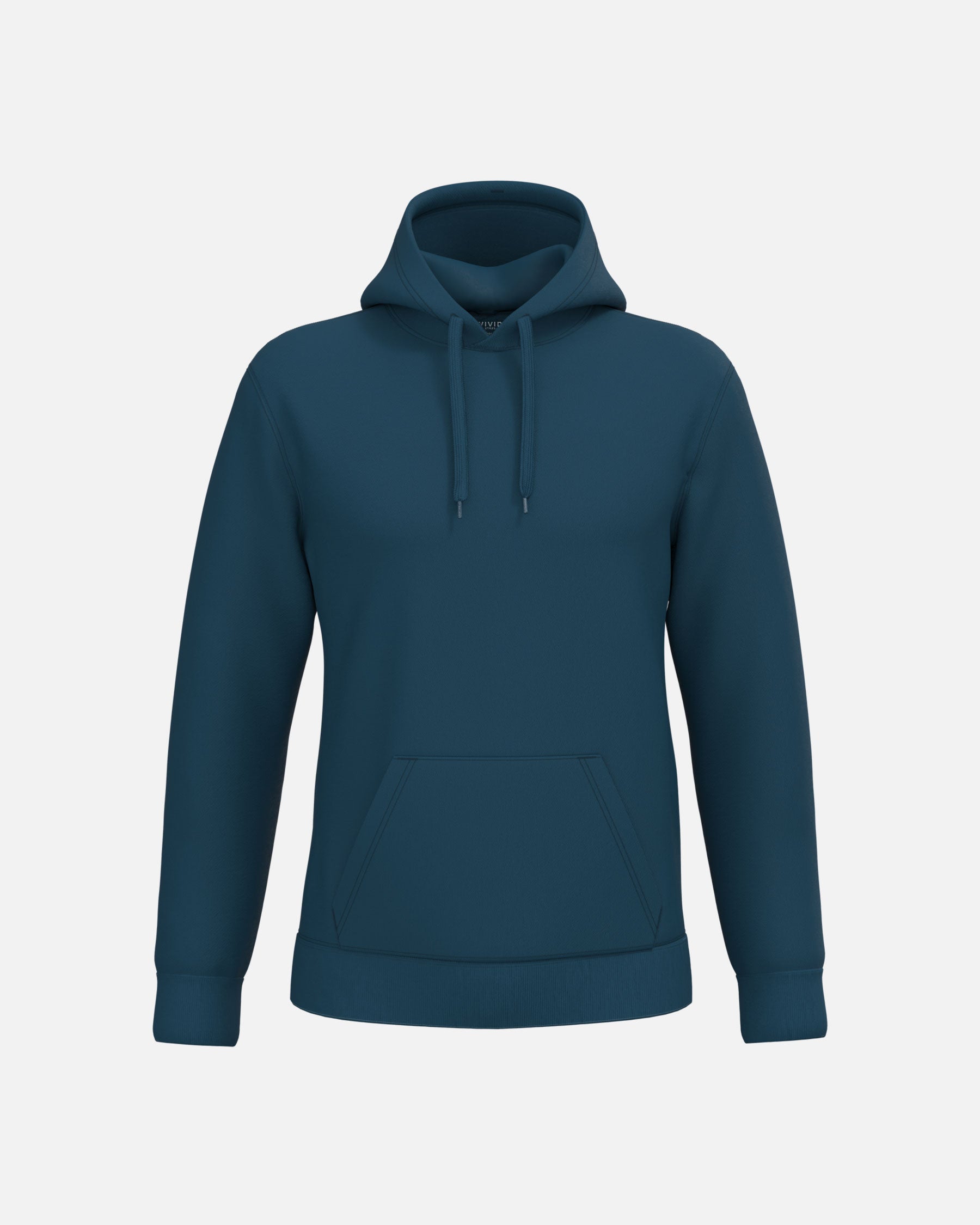Herren Basic Kapuzensweatshirt Ink Blue von VIVID