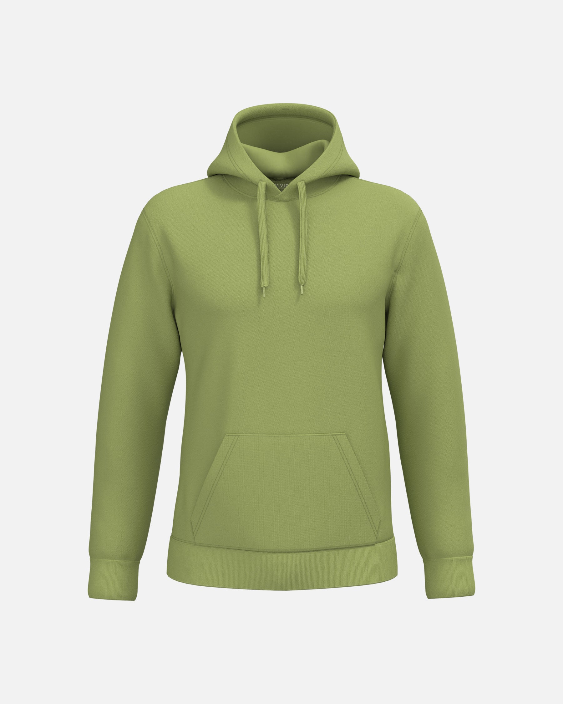 Herren Basic Kapuzensweatshirt Pistachio Green von VIVID