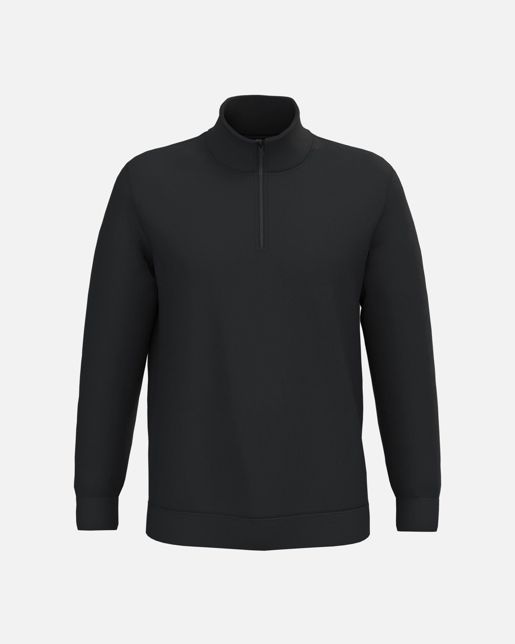 Herren Basic 1/4 Zip Sweatshirt Black von VIVID