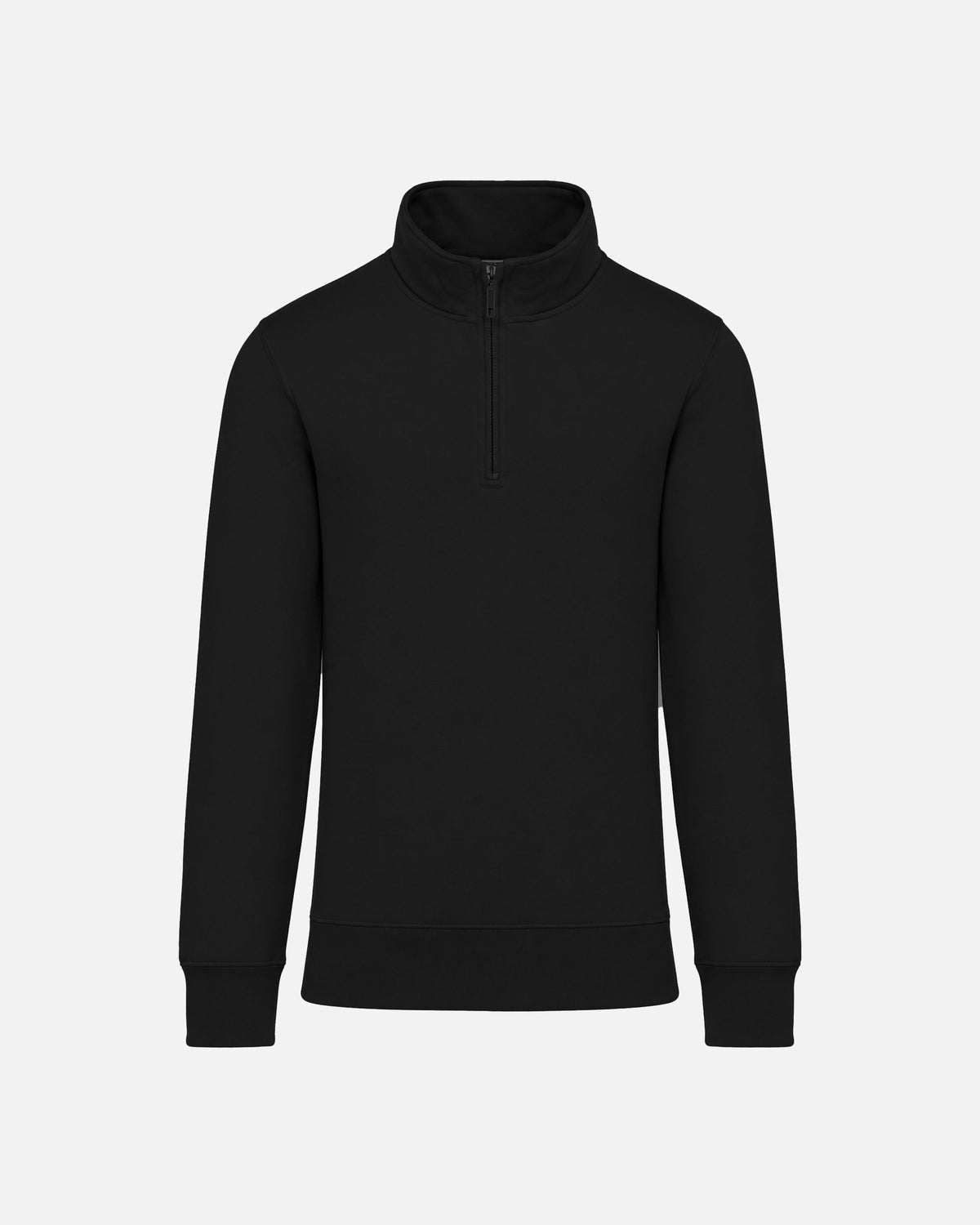 Klassisches Herren 1/4 Zip Sweatshirt Black von VIVID