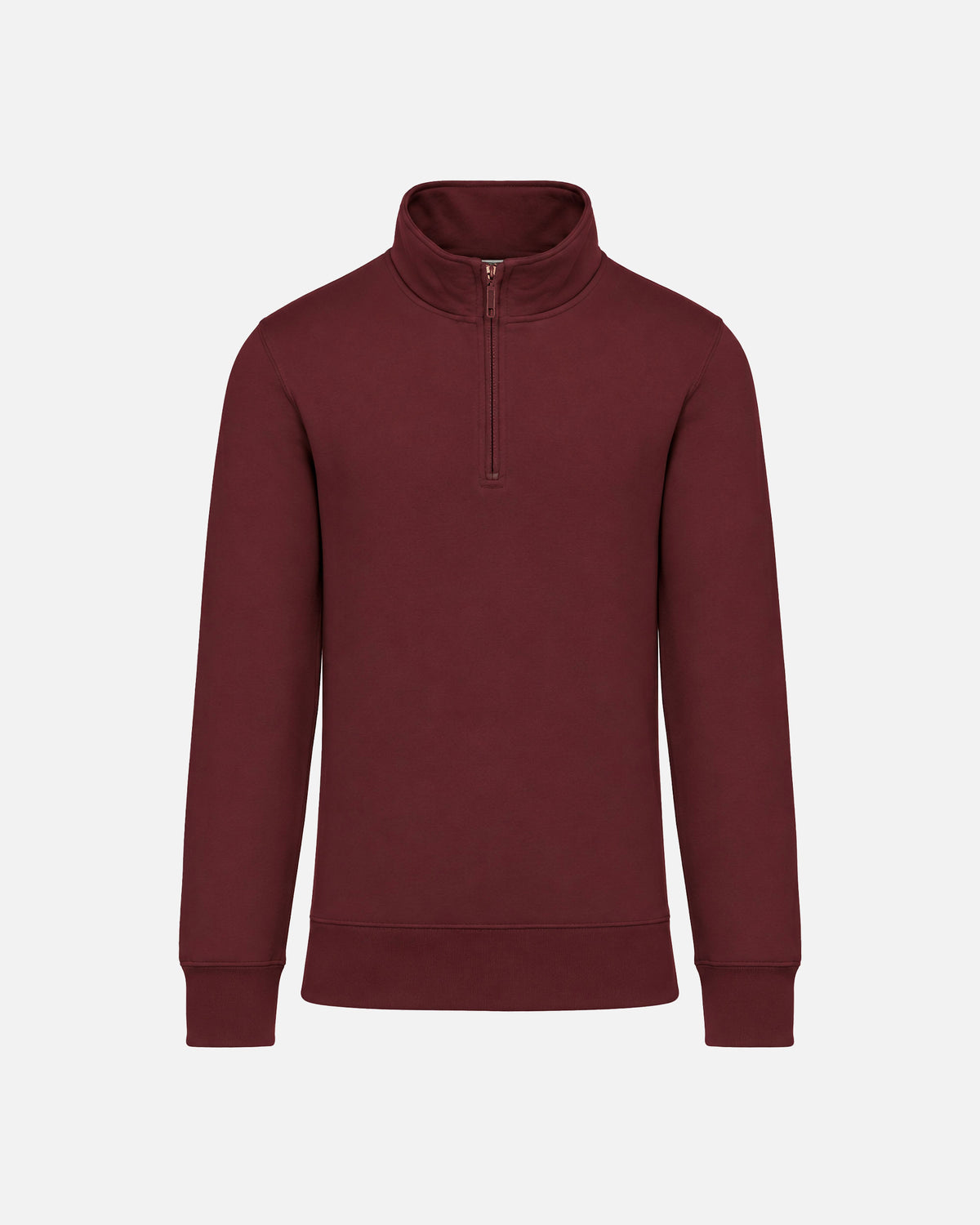 Klassisches Herren 1/4 Zip Sweatshirt Burgundy von VIVID