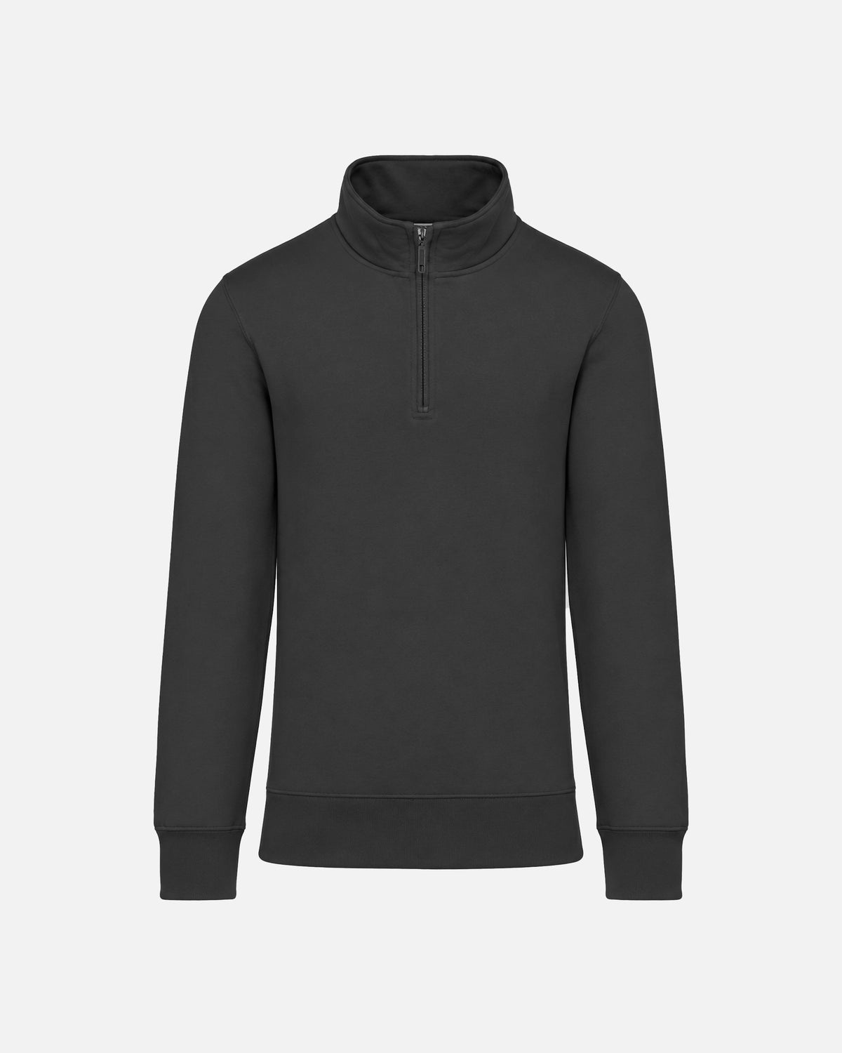 Klassisches Herren 1/4 Zip Sweatshirt Charcoal von VIVID
