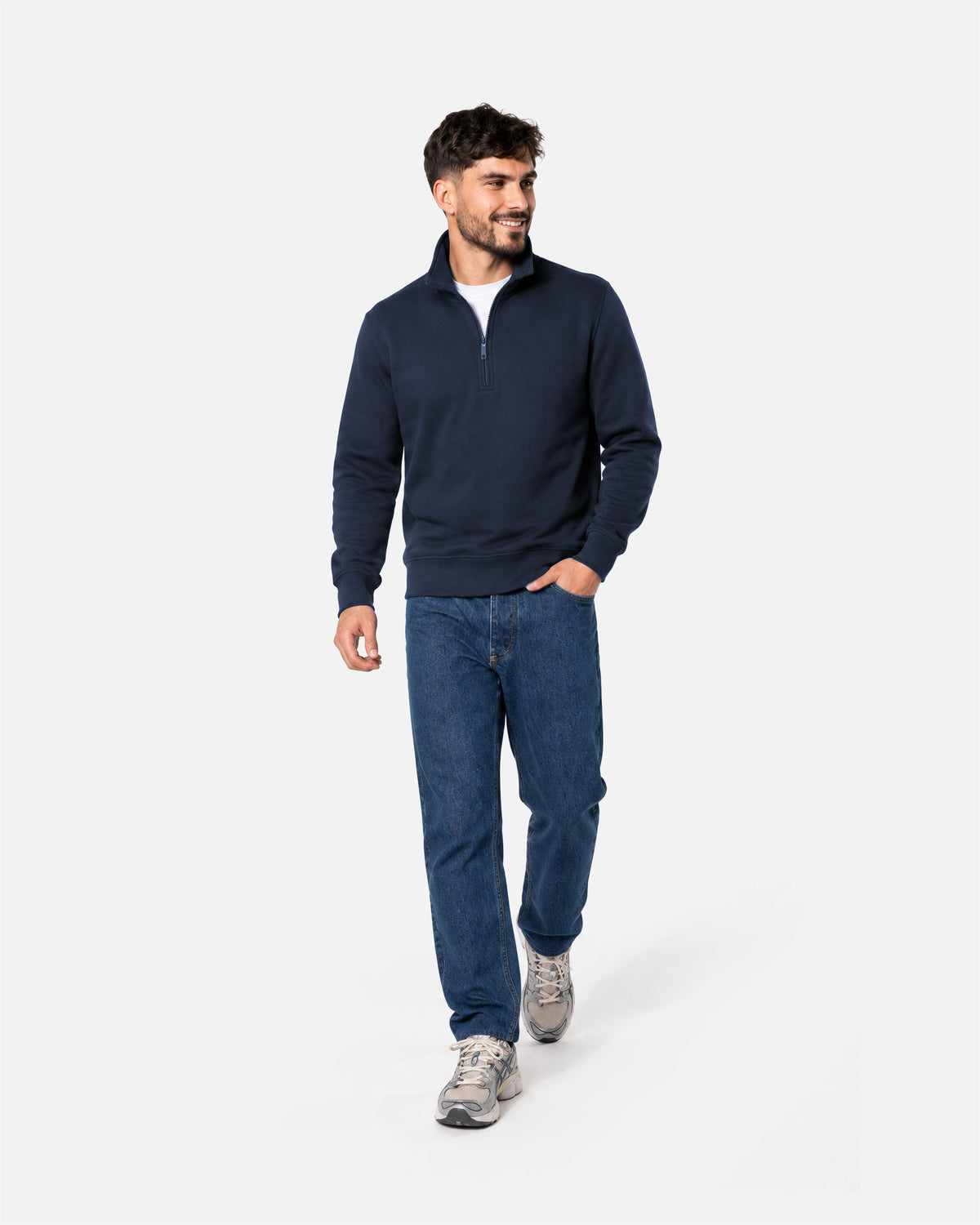 Klassisches Herren 1/4 Zip Sweatshirt von VIVID