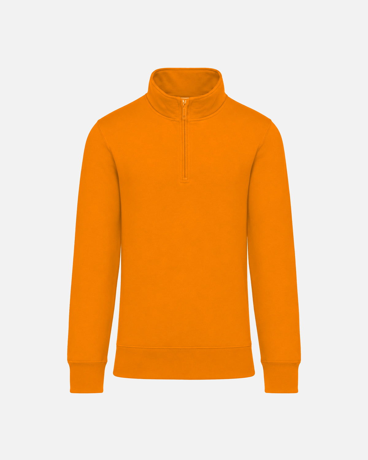 Klassisches Herren 1/4 Zip Sweatshirt Orange von VIVID