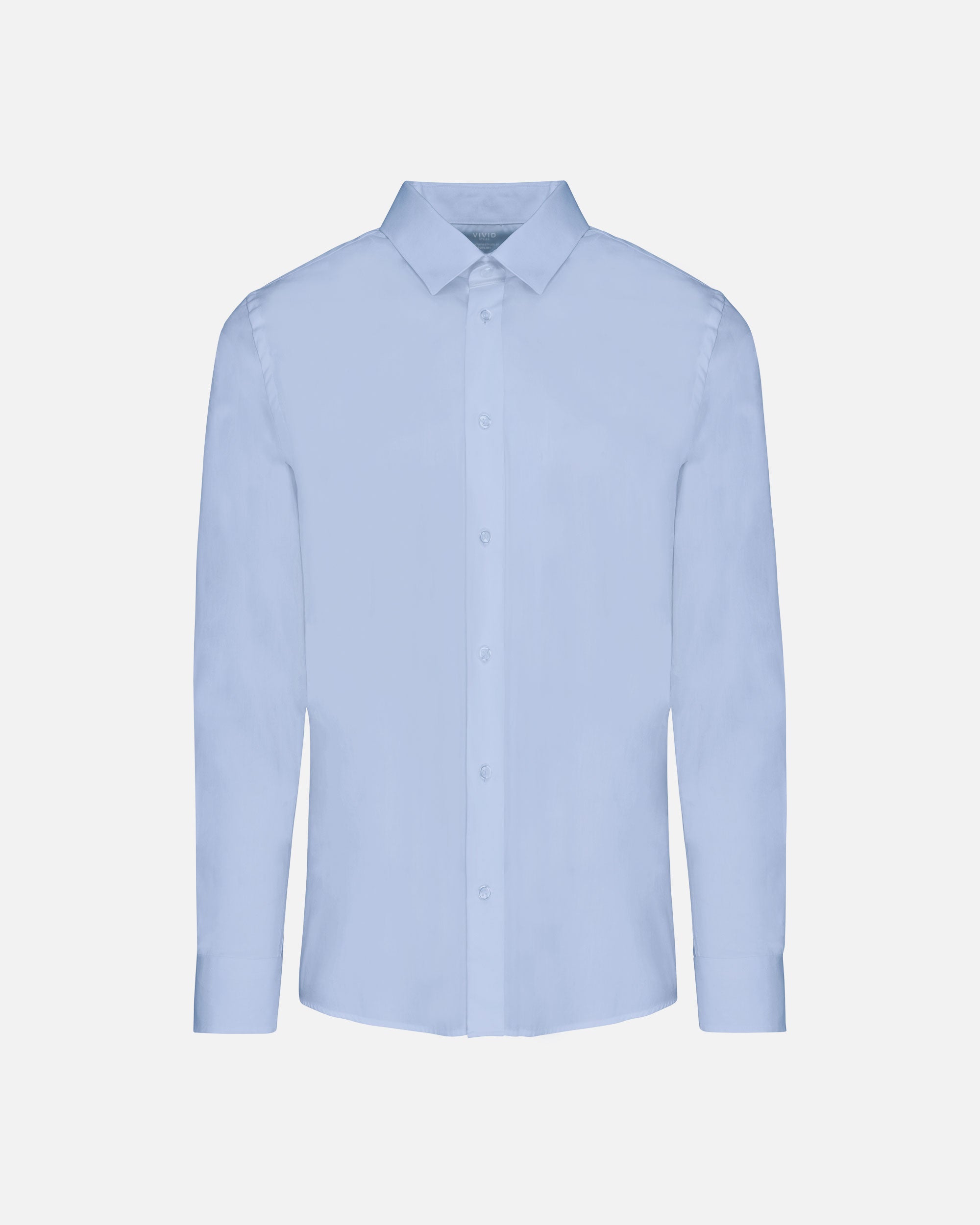 Klassisches Herren Popeline Langarmhemd 2.0 Light Blue von VIVID