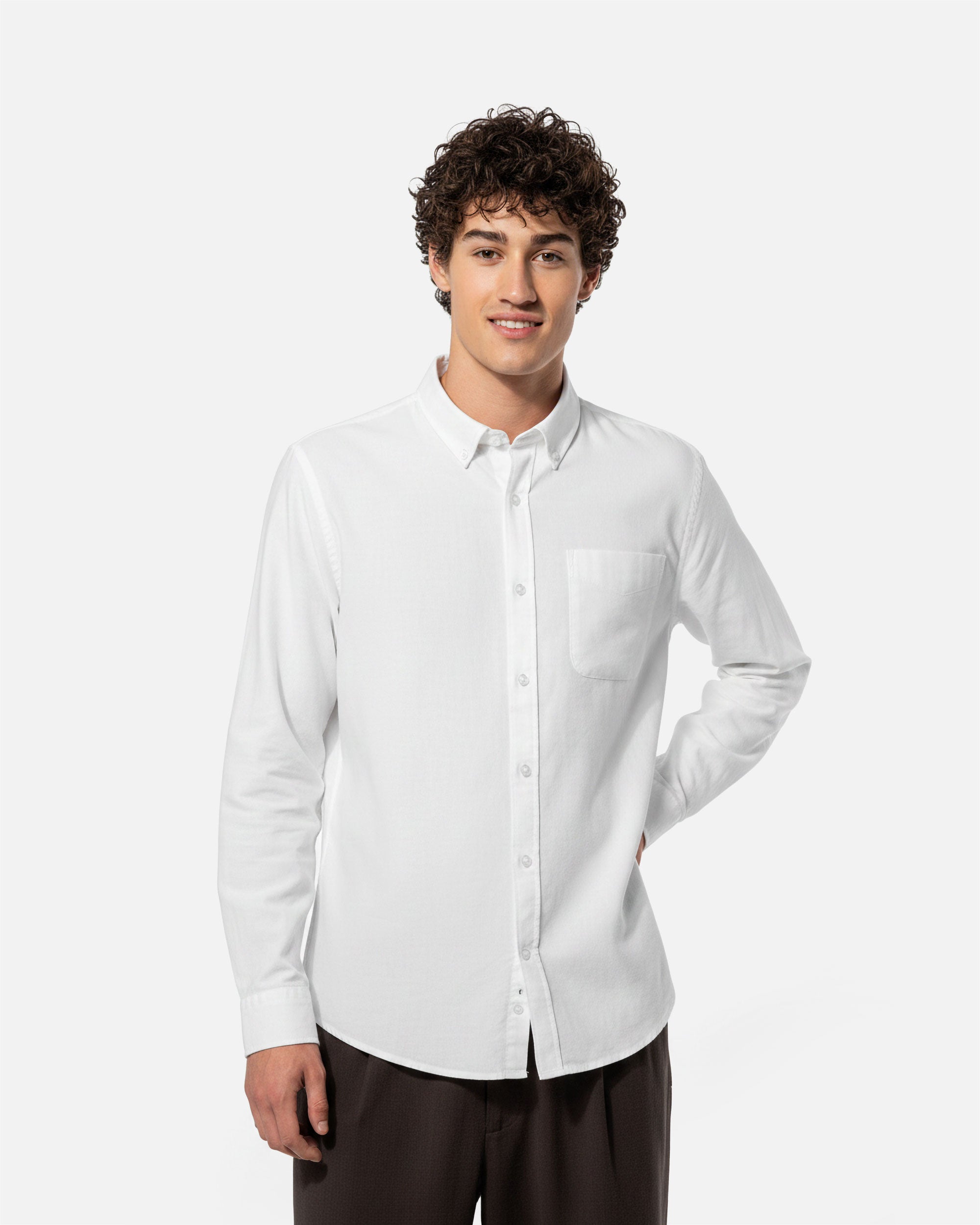 Herren Oxford Langarmhemd 3.0 White von VIVID