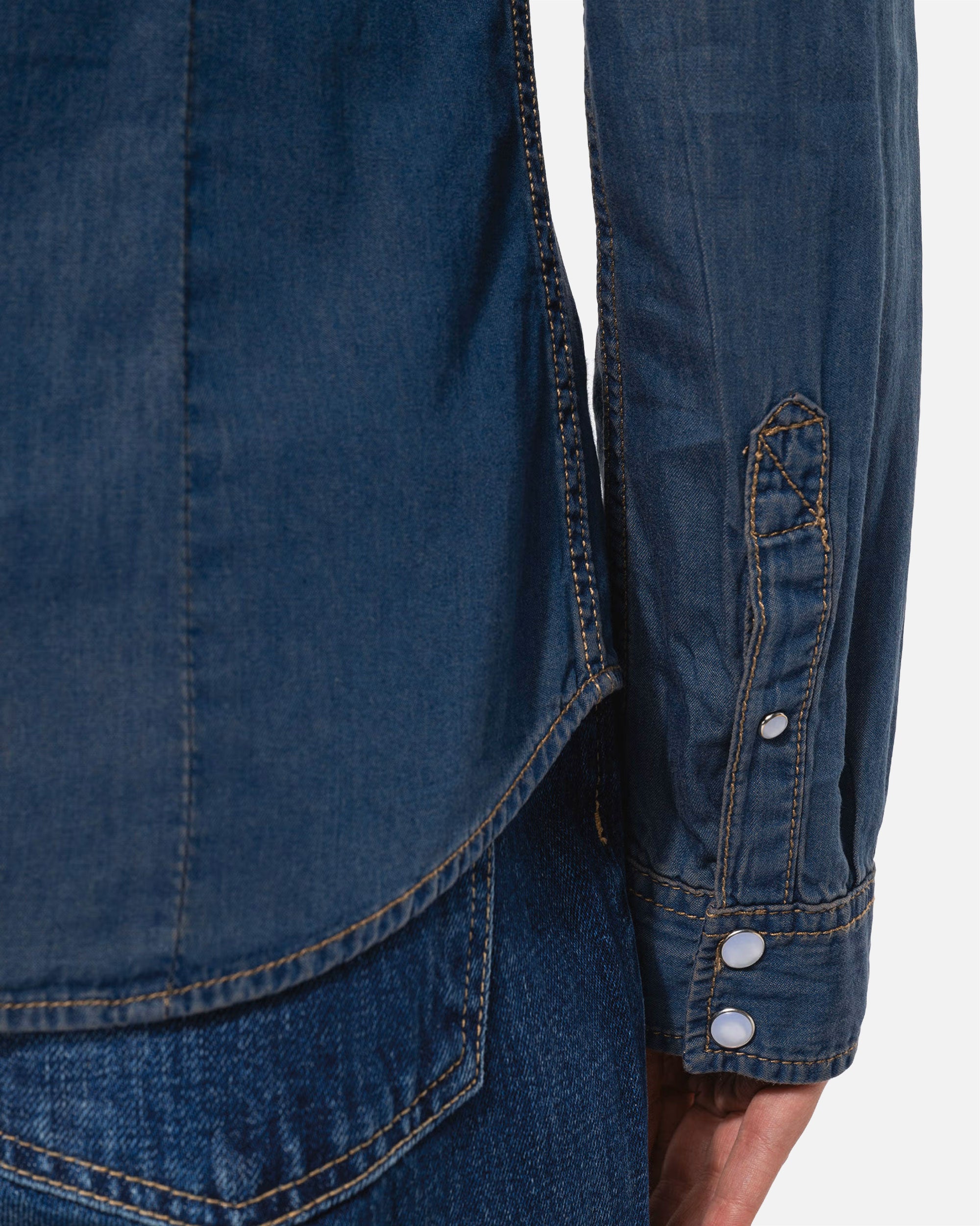 Damen Langarmhemd im Denim-Look von VIVID