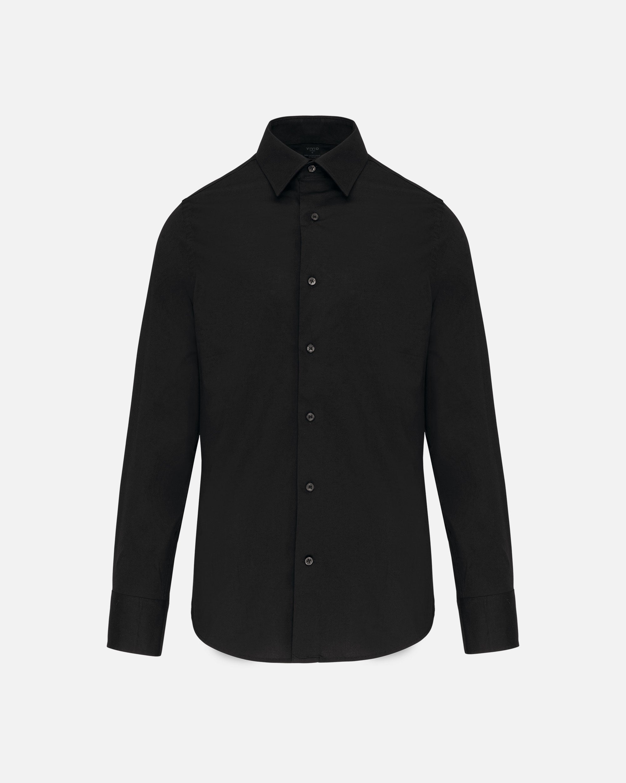 Herren Stretch Langarmhemd Black von VIVID