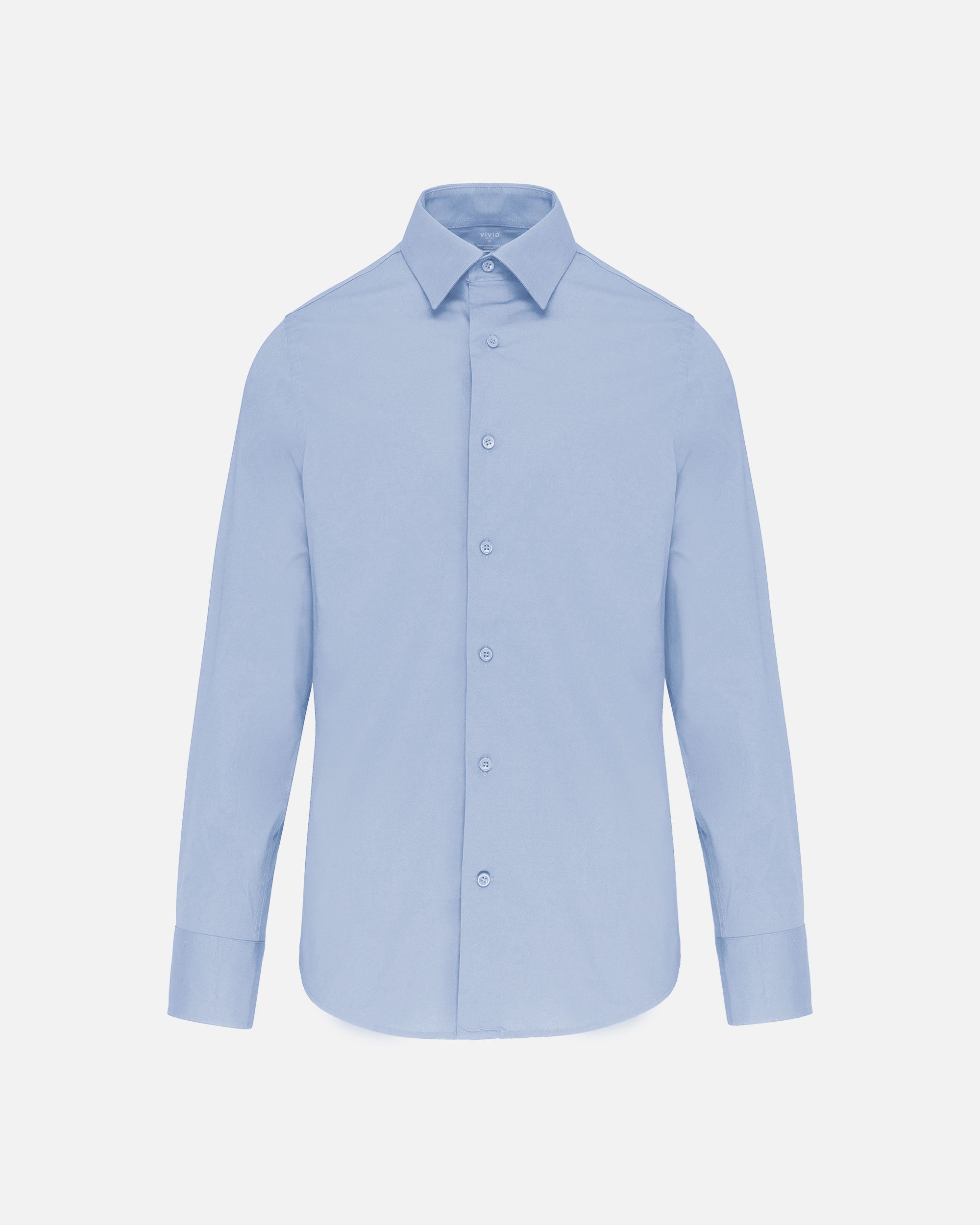 Herren Stretch Langarmhemd Light Blue von VIVID