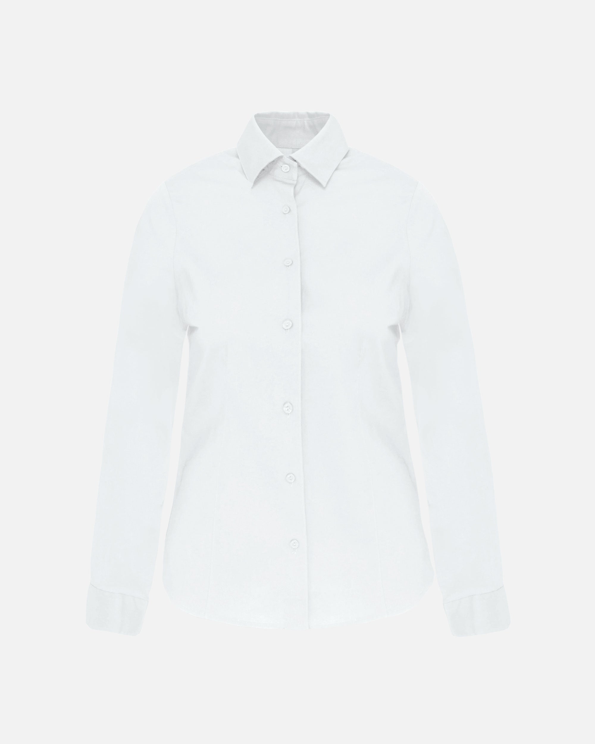 Damen Langarm Stretchbluse White von VIVID