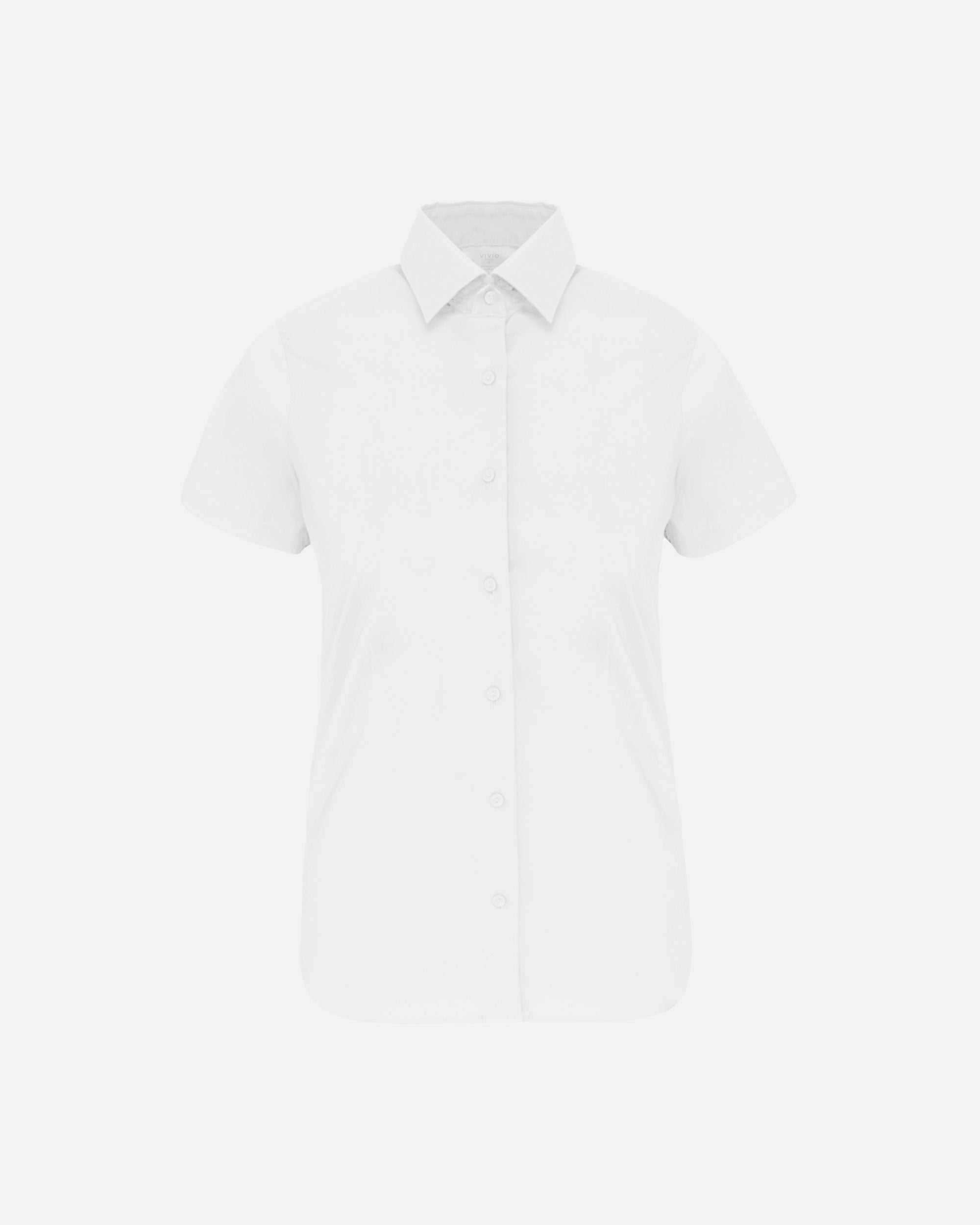 Damen Kurzarm Stretchbluse White von VIVID