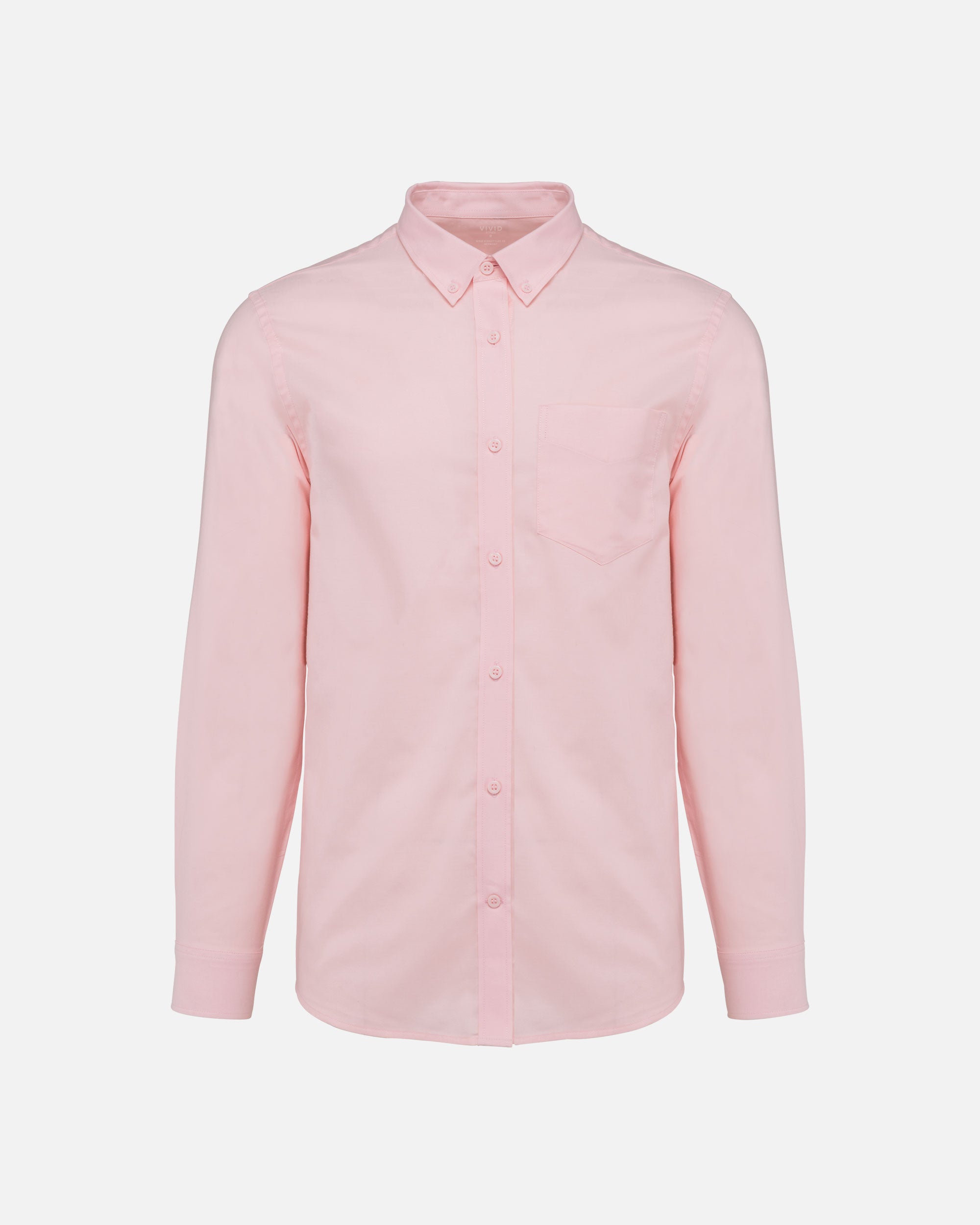 Herren Oxford Langarmhemd Oxford Pink von VIVID