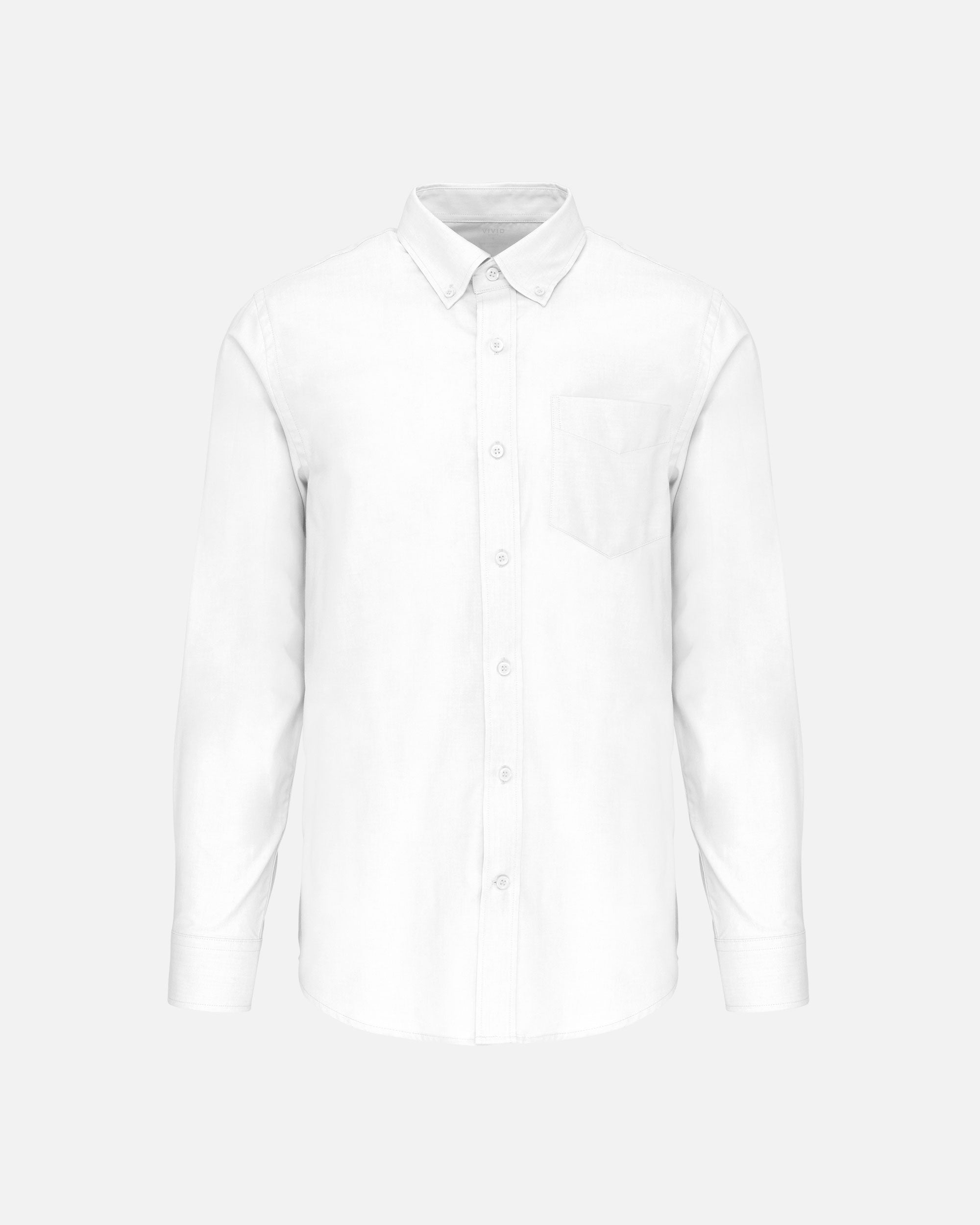 Herren Oxford Langarmhemd White von VIVID