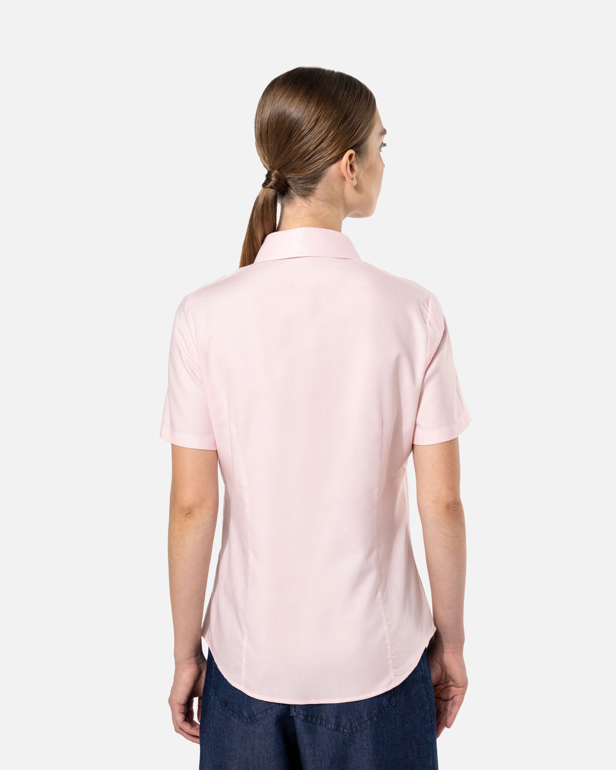 Damen Oxford Kurzarmbluse von VIVID