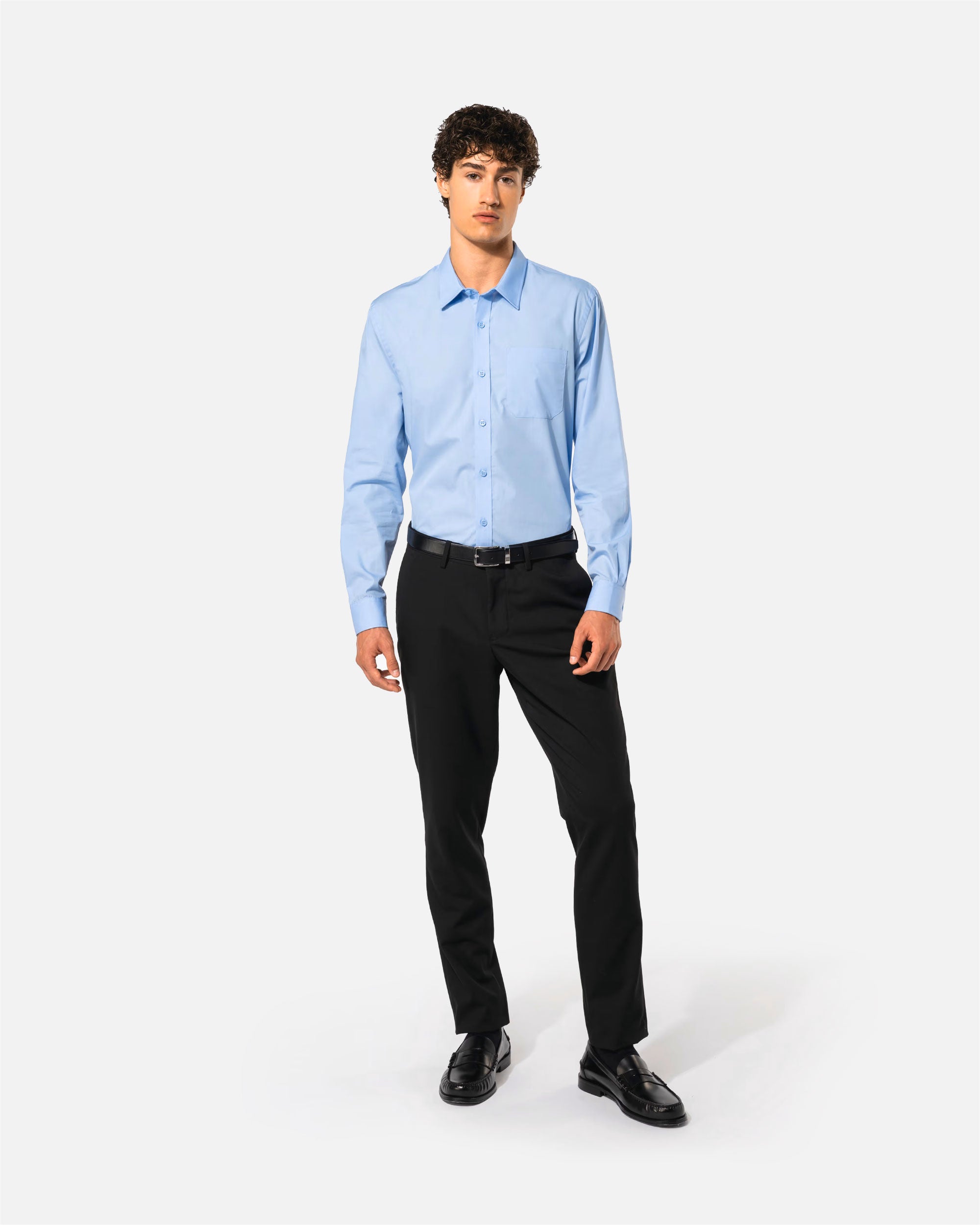 Klassisches Herren Popeline Langarmhemd von VIVID