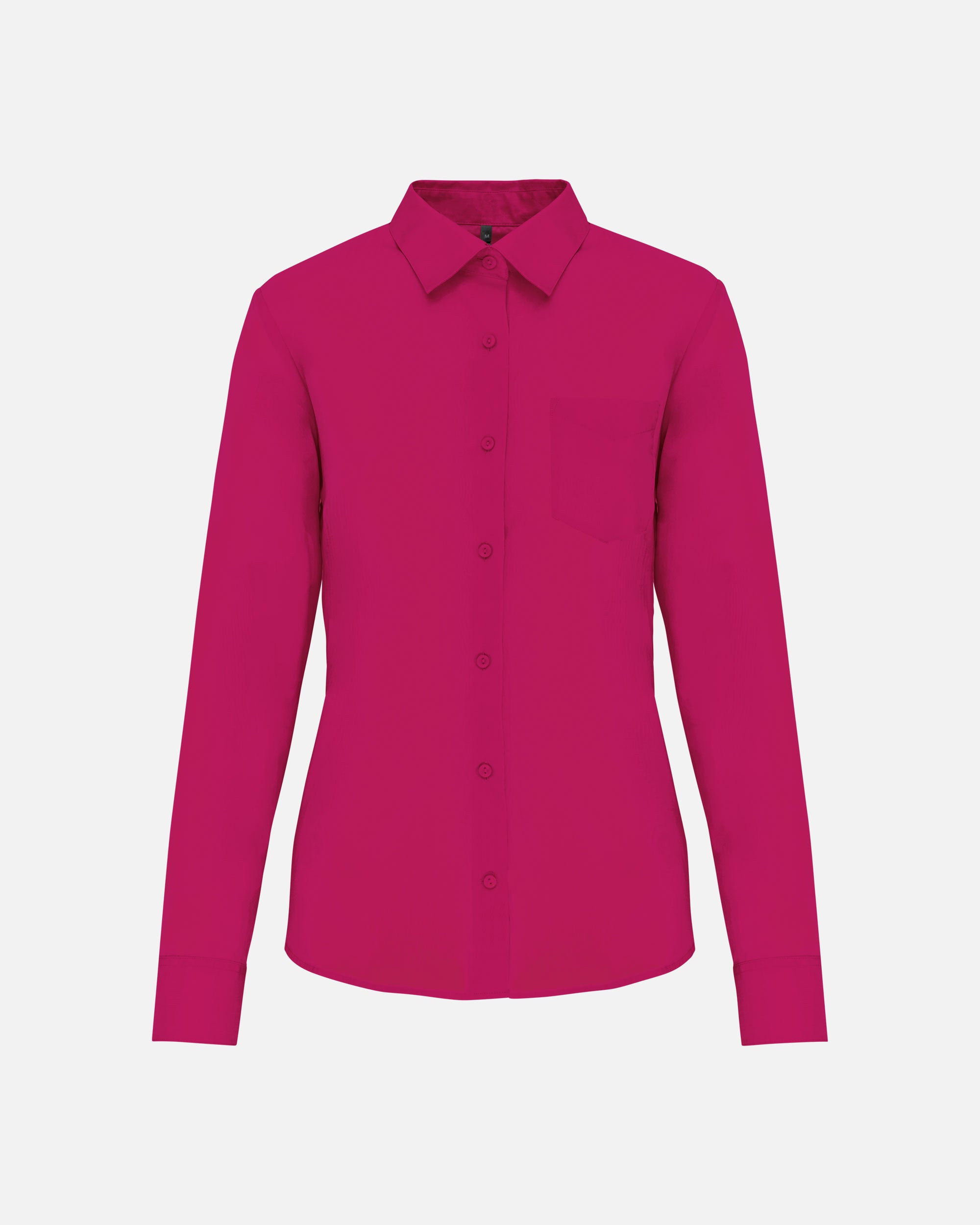 Damen Popeline Langarmhemd Hot Pink von VIVID