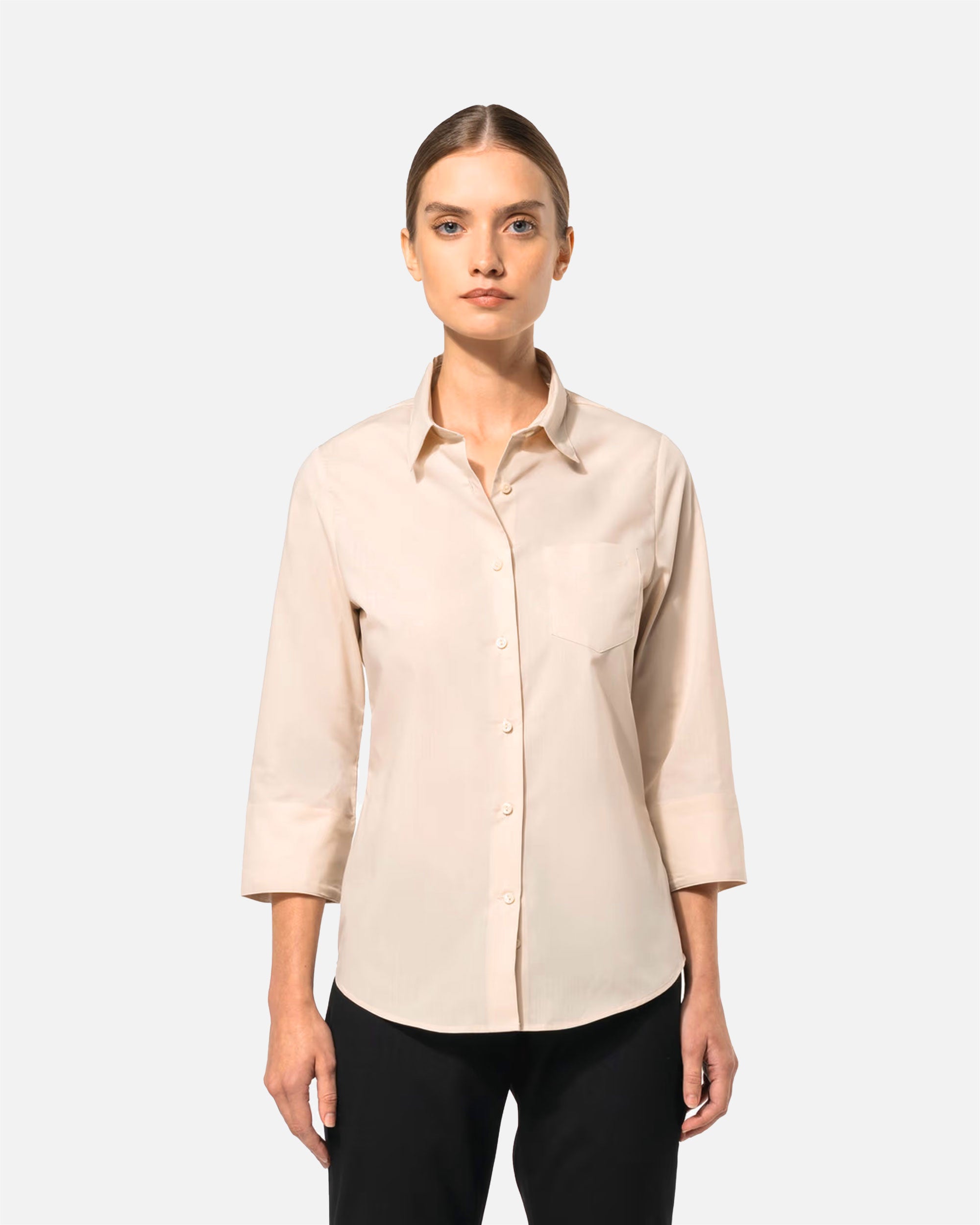 Damen ¾ Popeline Hemd Desert Sand von VIVID