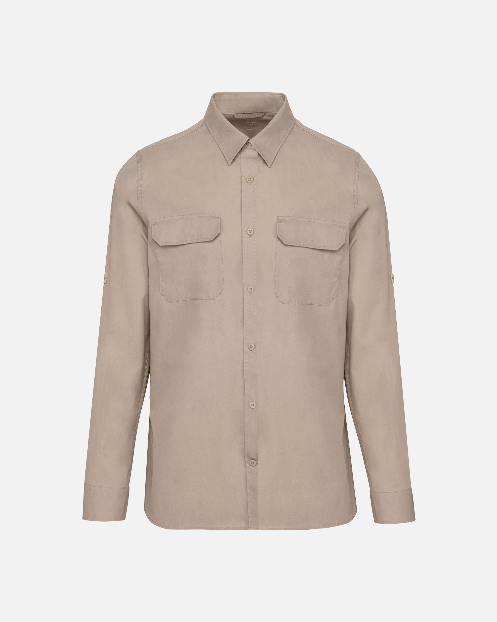 Herren Safari Langarmhemd