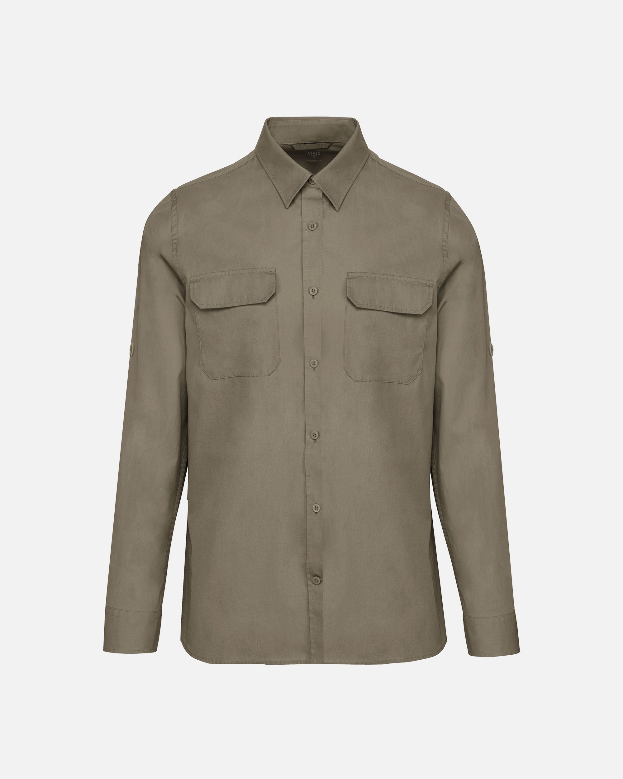 Herren Safari Langarmhemd
