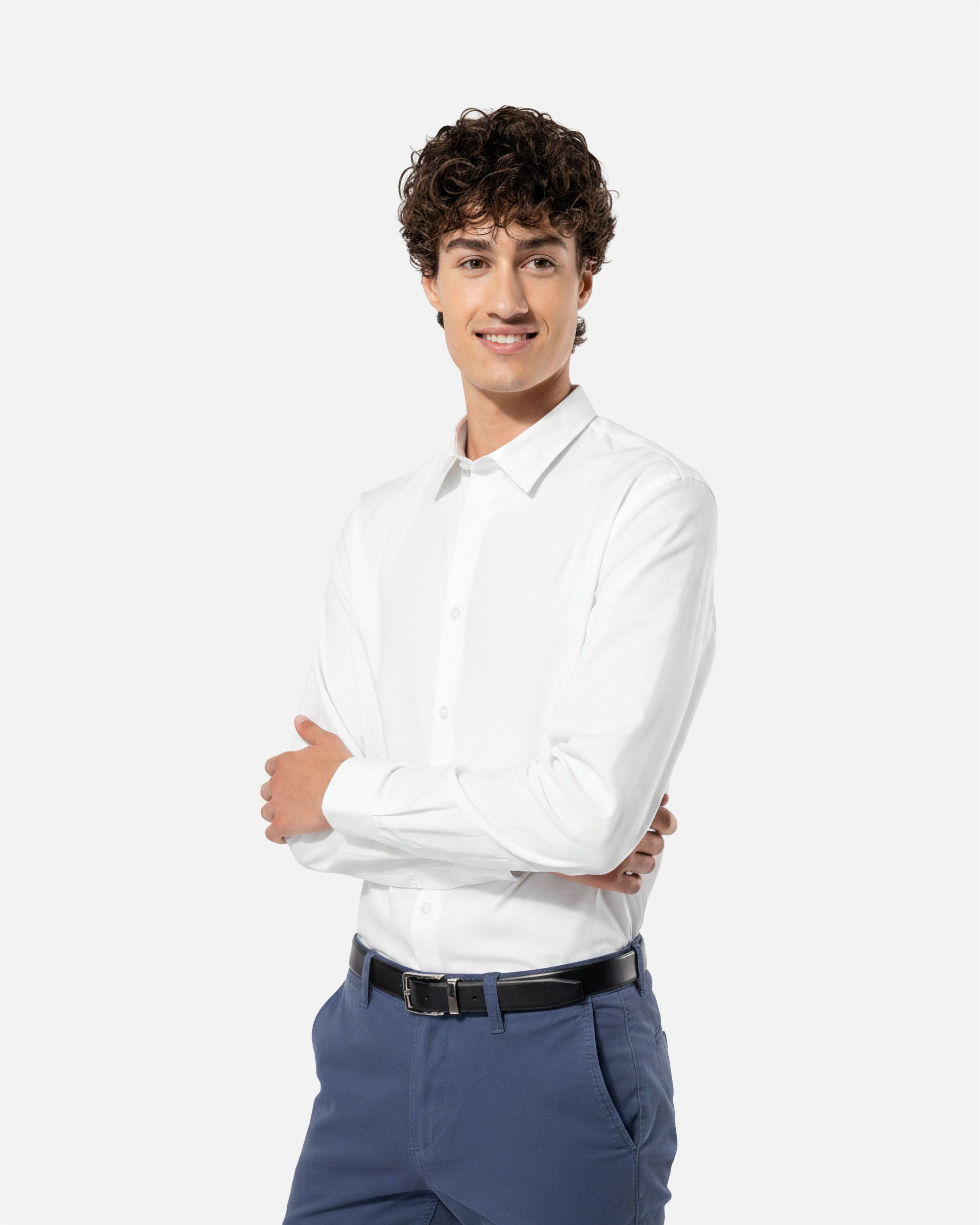 Herren Oxford Langarmhemd 2.0 White von VIVID