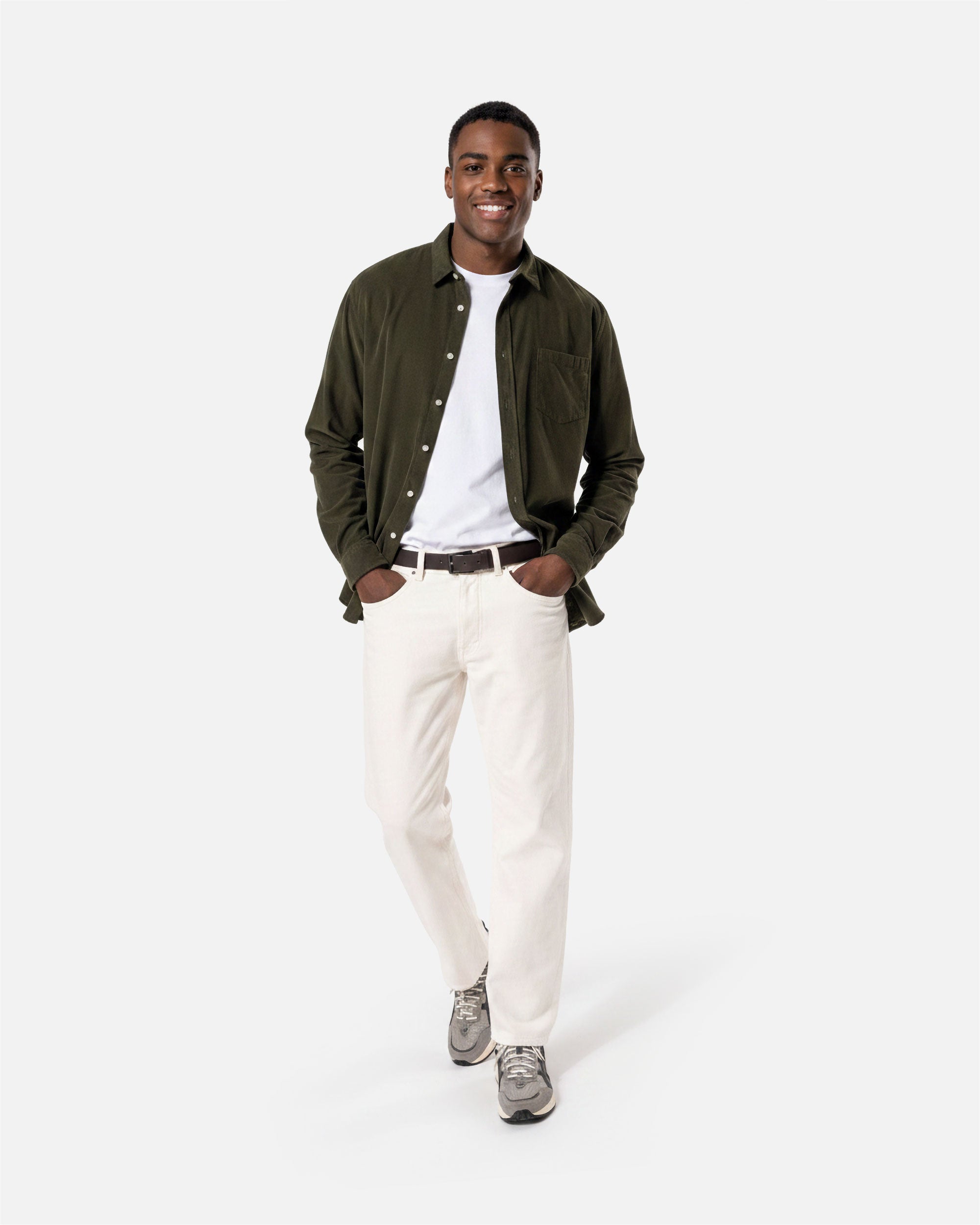 Herren Cord Langarmhemd von VIVID