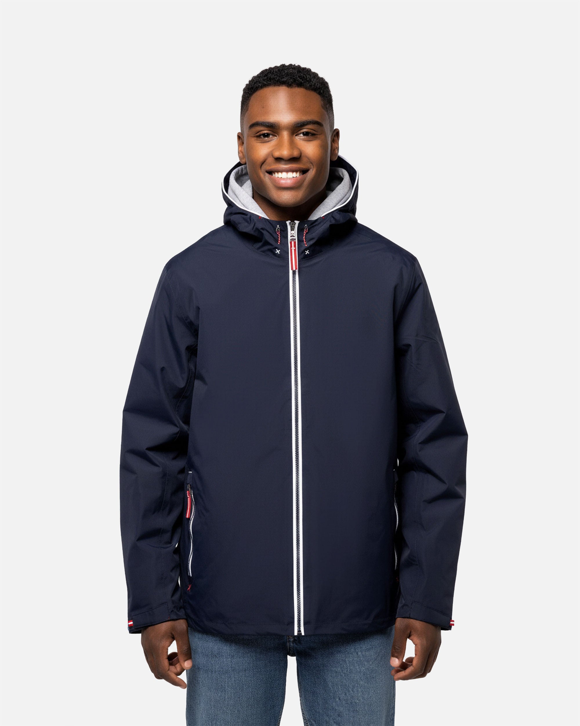 Wasserdichte Unisex Jacke mit Kapuze 2.0 Navy Blue von VIVID