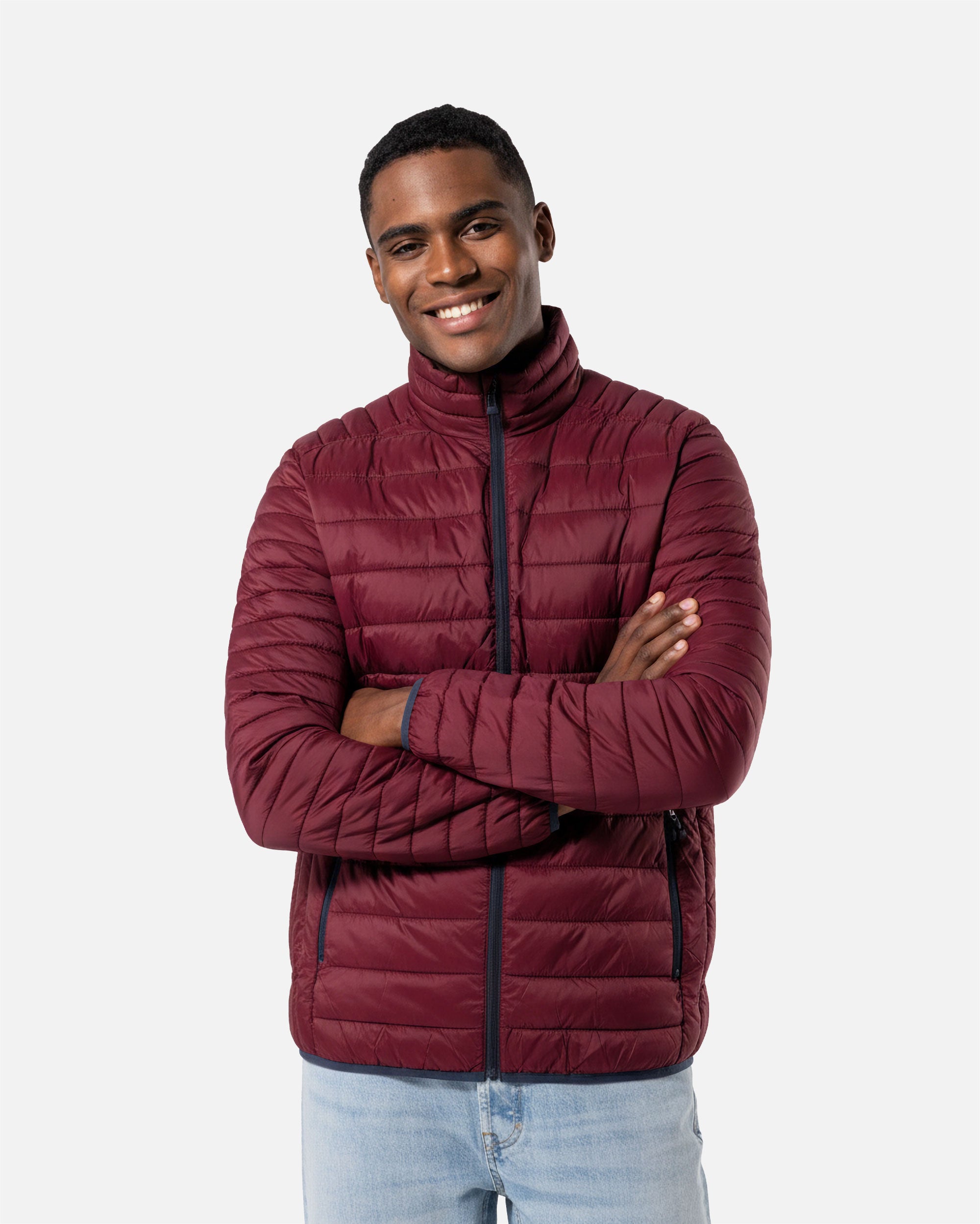 Leichte Herren Steppjacke Burgundy von VIVID