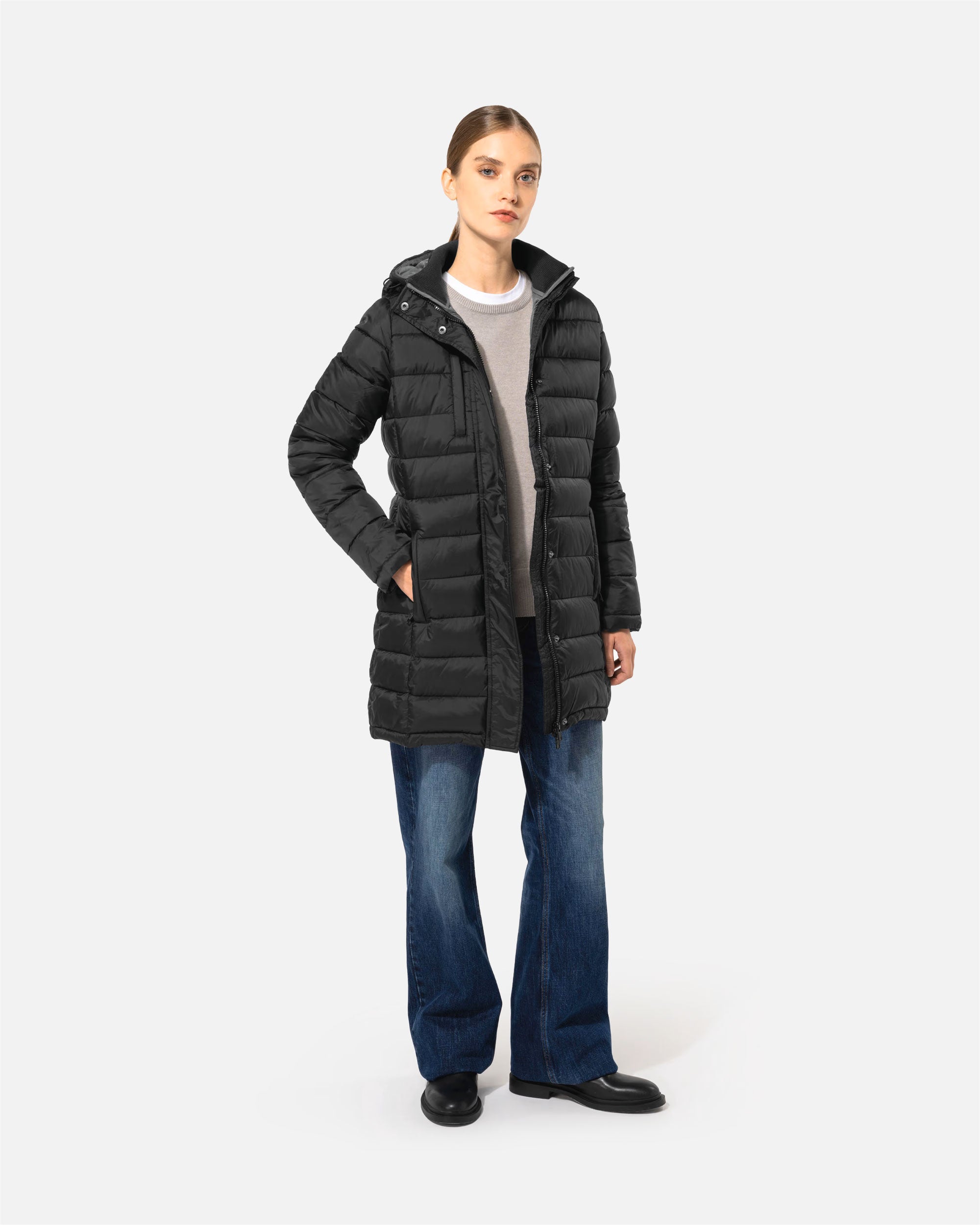 Leichte Damen Parka Jacke mit Kapuze von VIVID