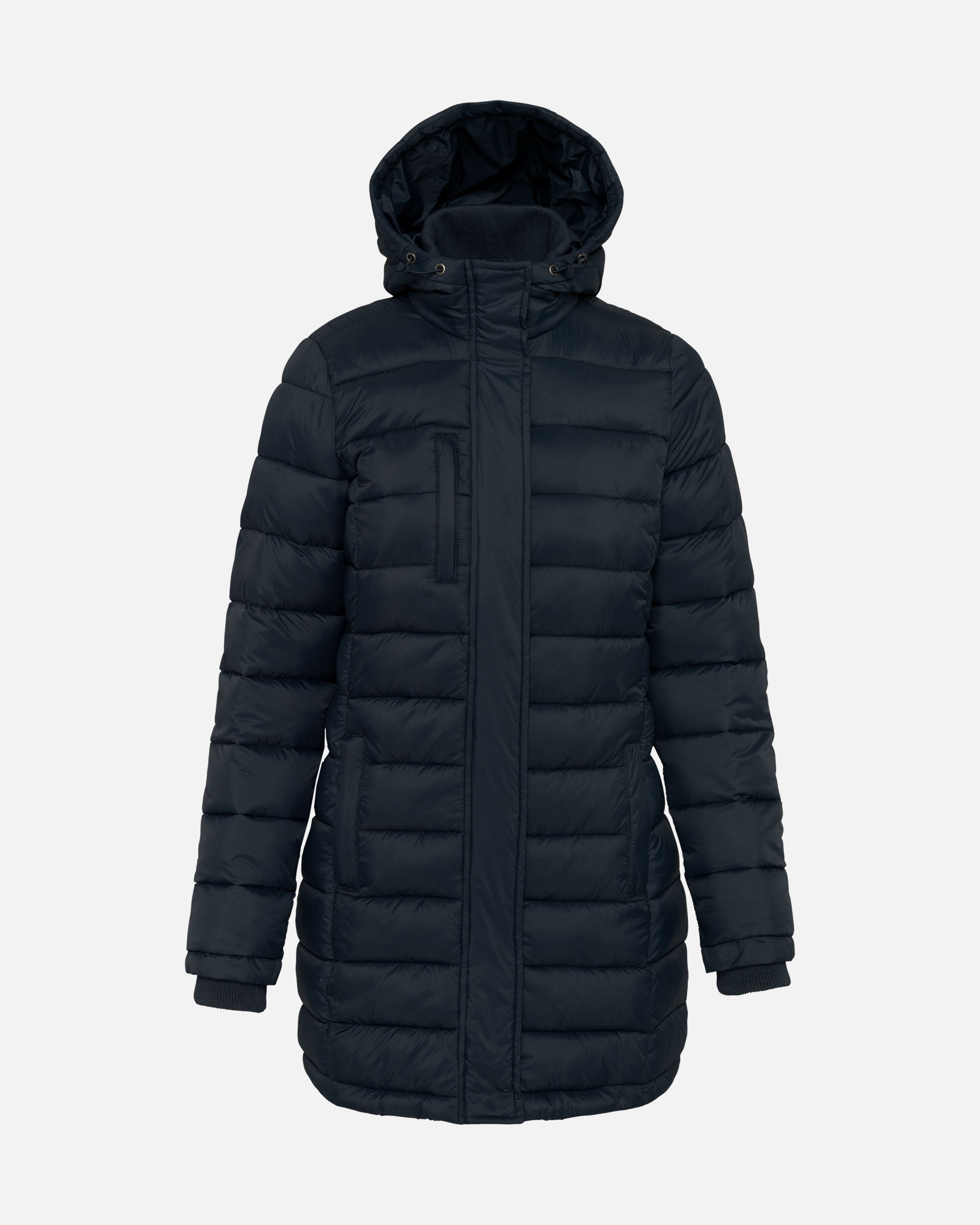 Leichte Damen Parka Jacke mit Kapuze Navy Blue von VIVID